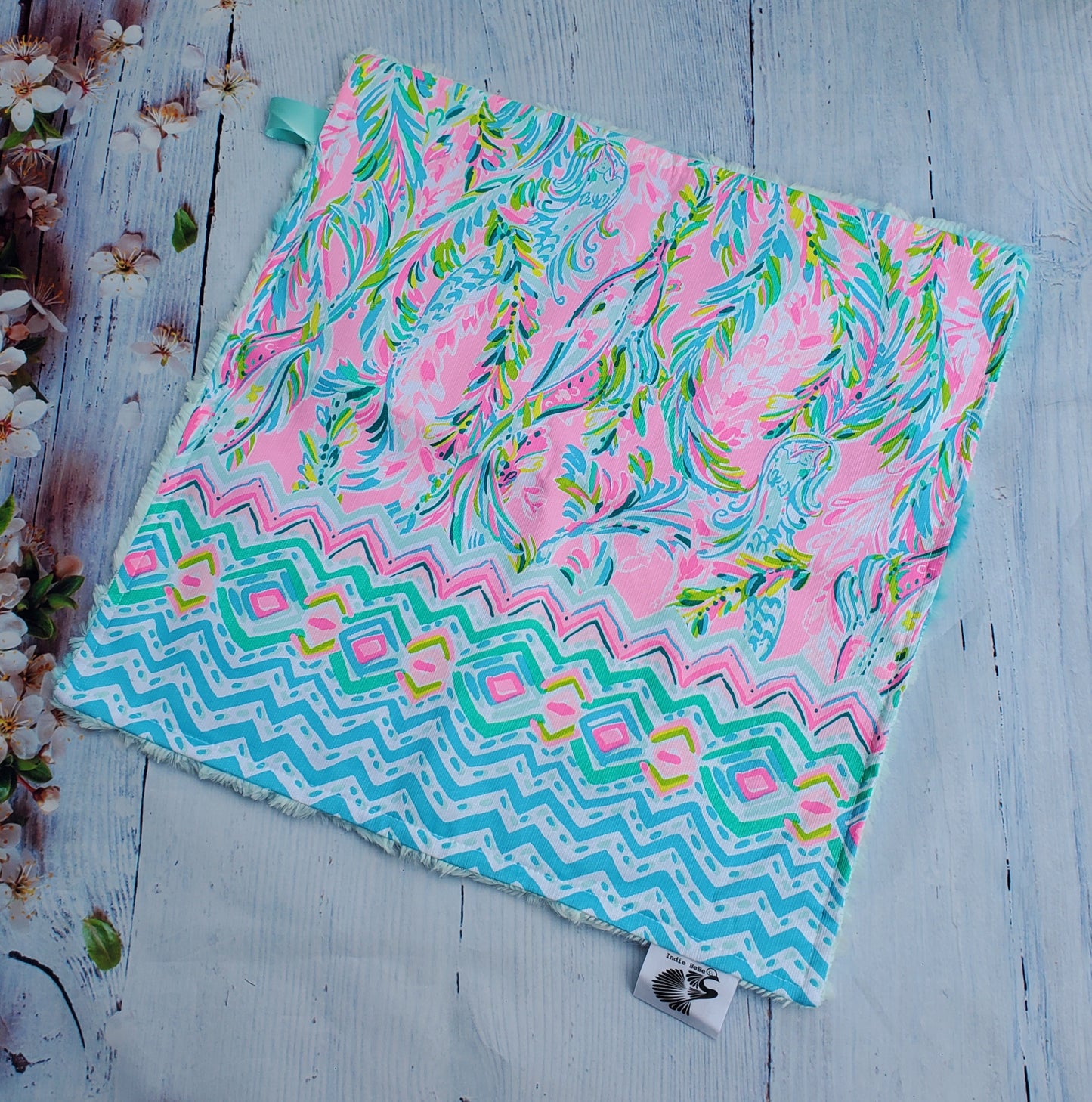 Lovey for Babies, Security Blanket, Minky Lovey, Baby Lovey Blanket, Minky Lovey Blanket, Ready to Ship, Baby Shower Gift, Lilly Mermaids