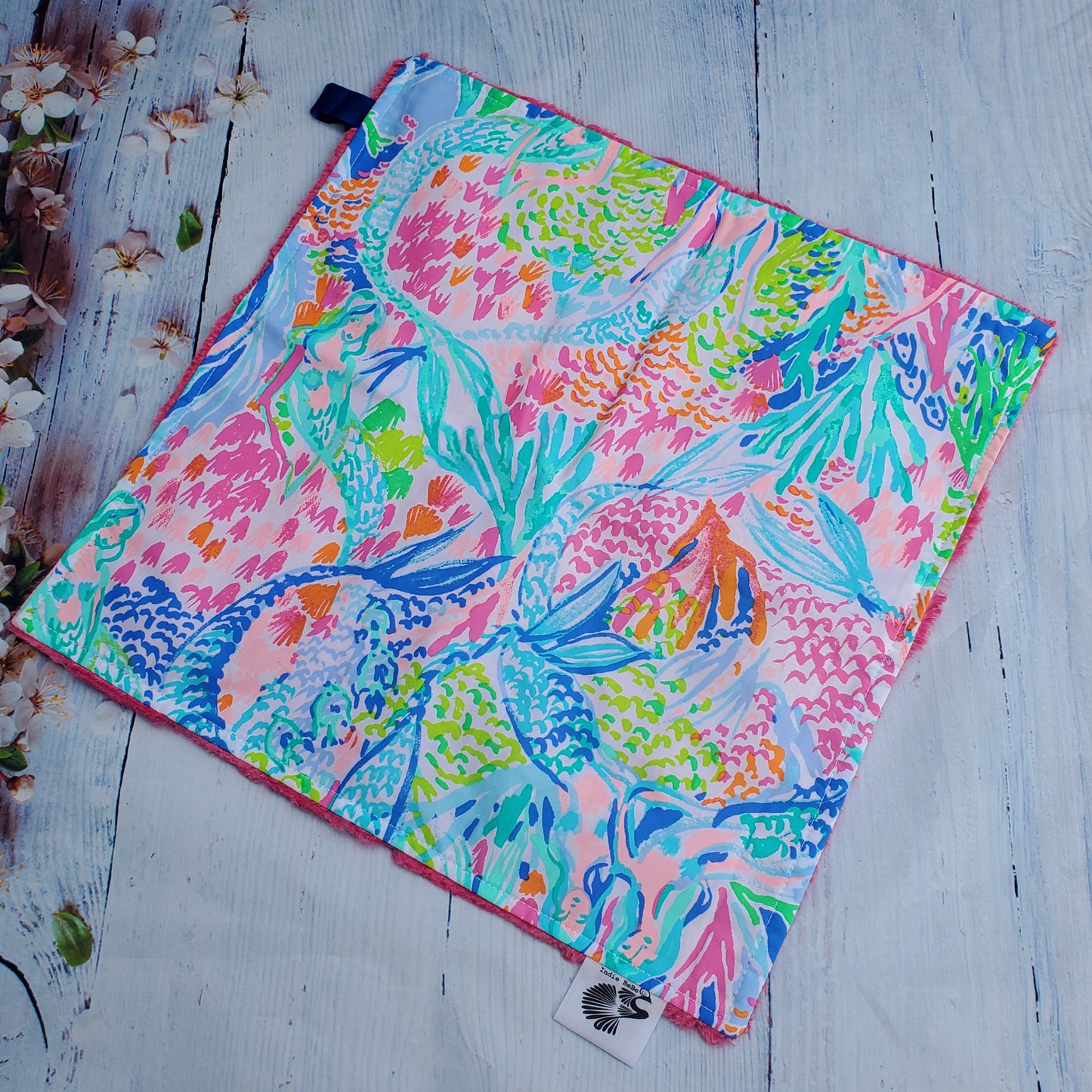 Lovey for Babies, Security Blanket, Minky Lovey, Baby Lovey Blanket, Minky Lovey Blanket, Ready to Ship, Baby Shower Gift, Lilly Mermaids