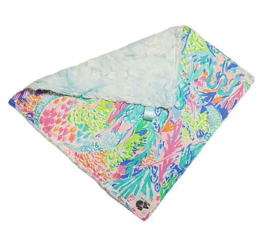 Lovey for Babies, Security Blanket, Minky Lovey, Baby Lovey Blanket, Minky Lovey Blanket, Ready to Ship, Baby Shower Gift, Lilly Mermaids