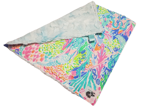 Lovey for Babies, Security Blanket, Minky Lovey, Baby Lovey Blanket, Minky Lovey Blanket, Ready to Ship, Baby Shower Gift, Lilly Mermaids