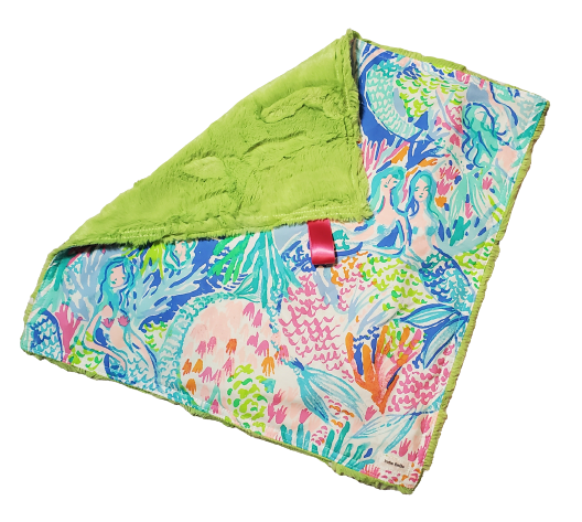 Lovey for Babies, Security Blanket, Minky Lovey, Baby Lovey Blanket, Minky Lovey Blanket, Ready to Ship, Baby Shower Gift, Lilly Mermaids