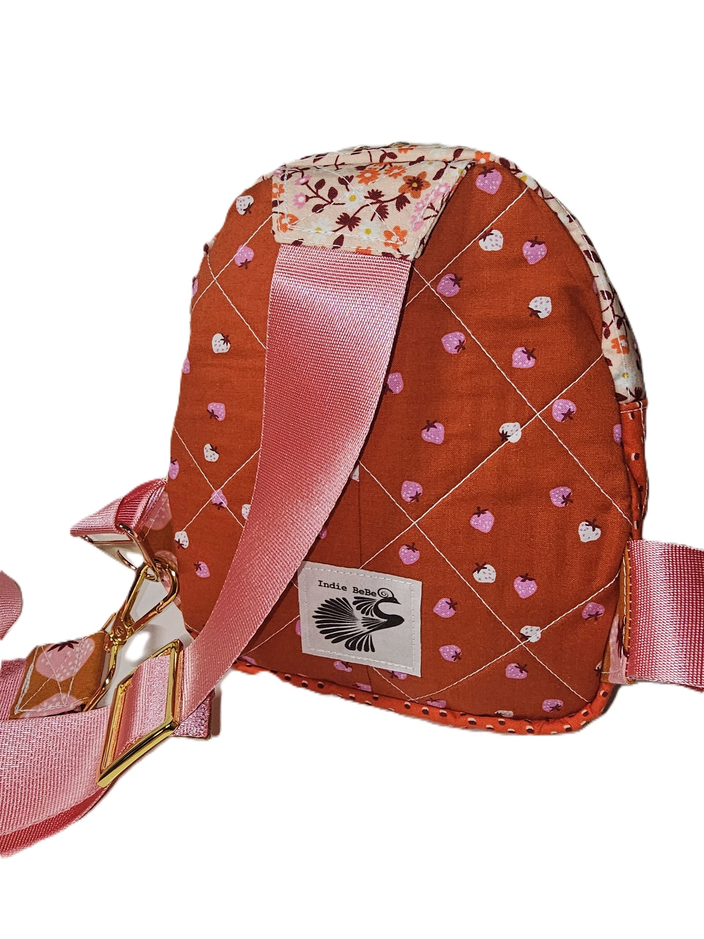 Mini Sling Backpack, Crossbody Backpack, Patchwork Purse, Ruby Star Society, Gift for Girls, Christmas Gift, Strawberry & Friends, Mav Sling