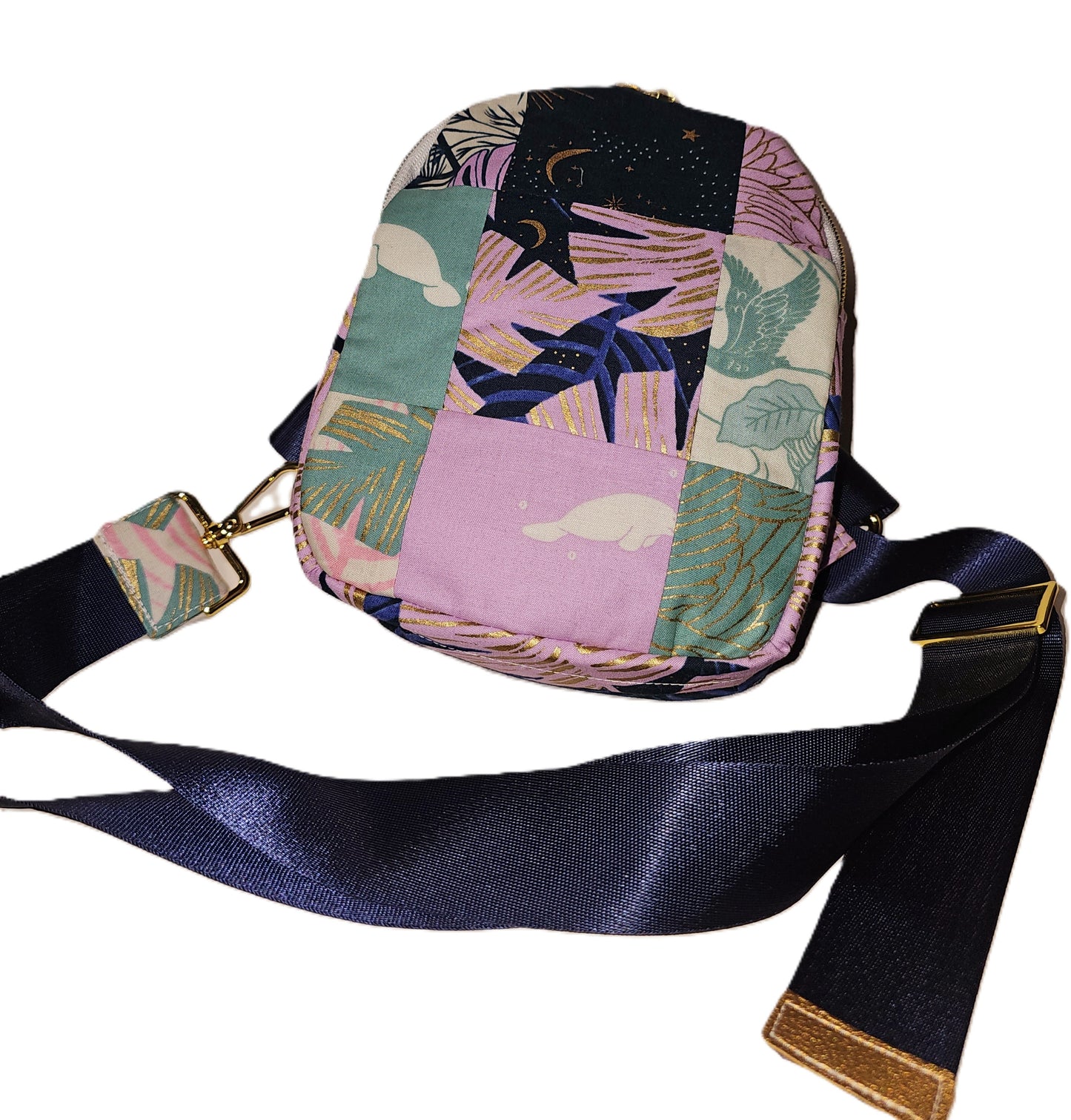 Mini Sling Backpack, Crossbody Backpack, Patchwork Purse, Ruby Star Society, Gift for Girls, Christmas Gift, Strawberry & Friends, Mav Sling