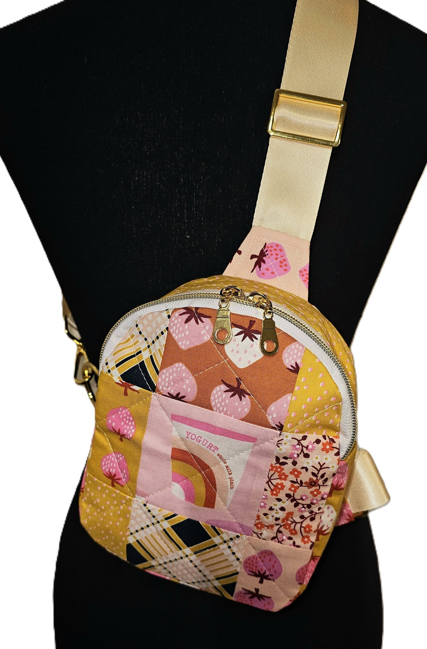 Mini Sling Backpack, Crossbody Backpack, Patchwork Purse, Ruby Star Society, Gift for Girls, Christmas Gift, Elixir Mushrooms, Mav Sling