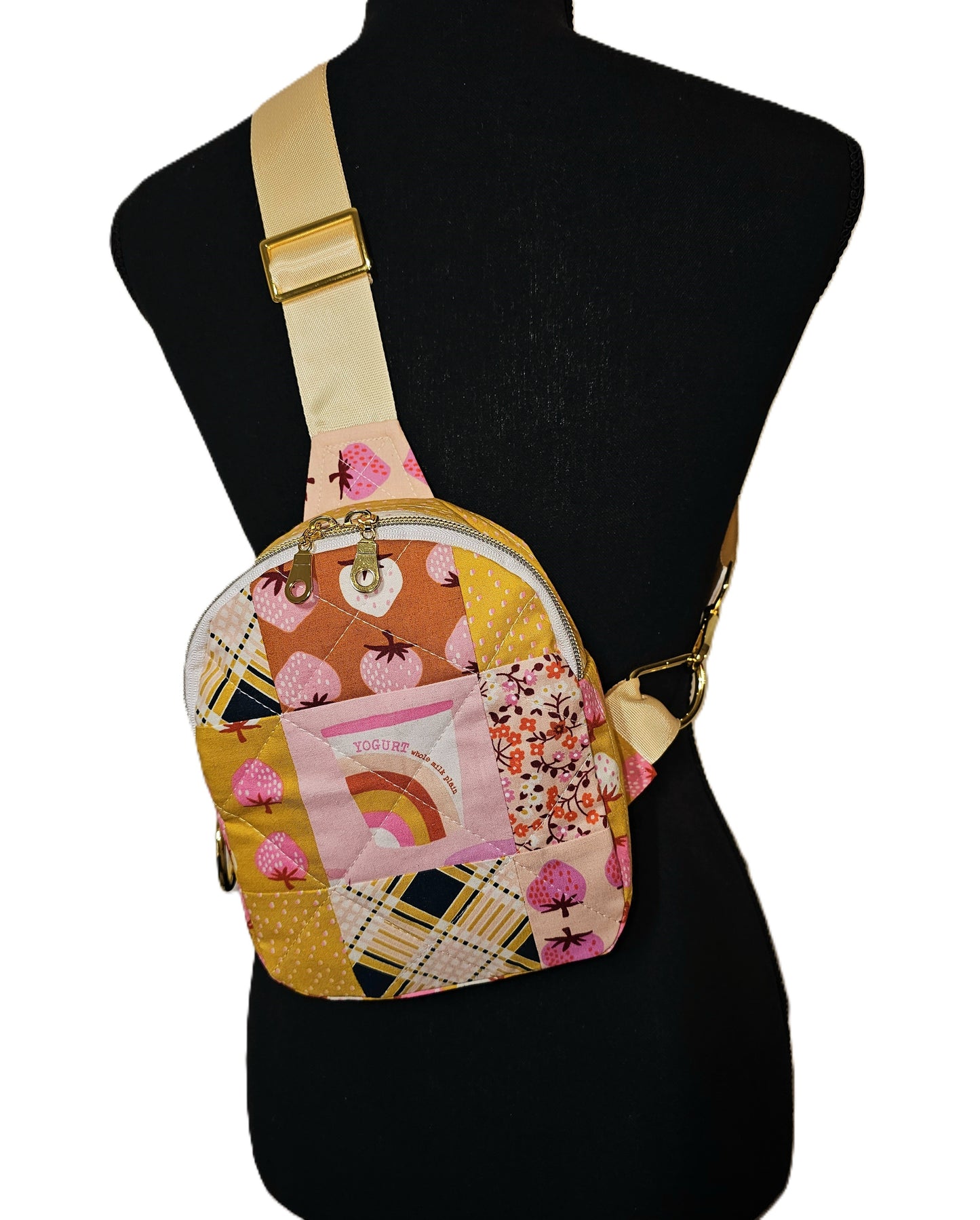 Mini Sling Backpack, Crossbody Backpack, Patchwork Purse, Ruby Star Society, Gift for Girls, Christmas Gift, Elixir Mushrooms, Mav Sling