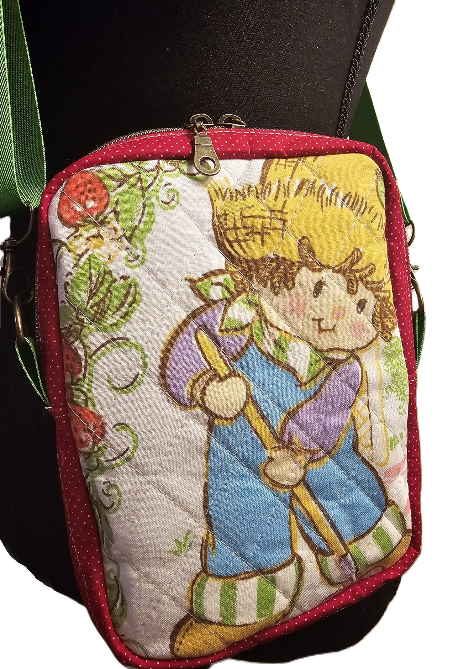 Crossbody Purse, Vintage Strawberry Shortcake, Gift for Girls, Christmas Gift, Strawberry Shortcake Gift, 1980s Gift, Strawberry Crossbody