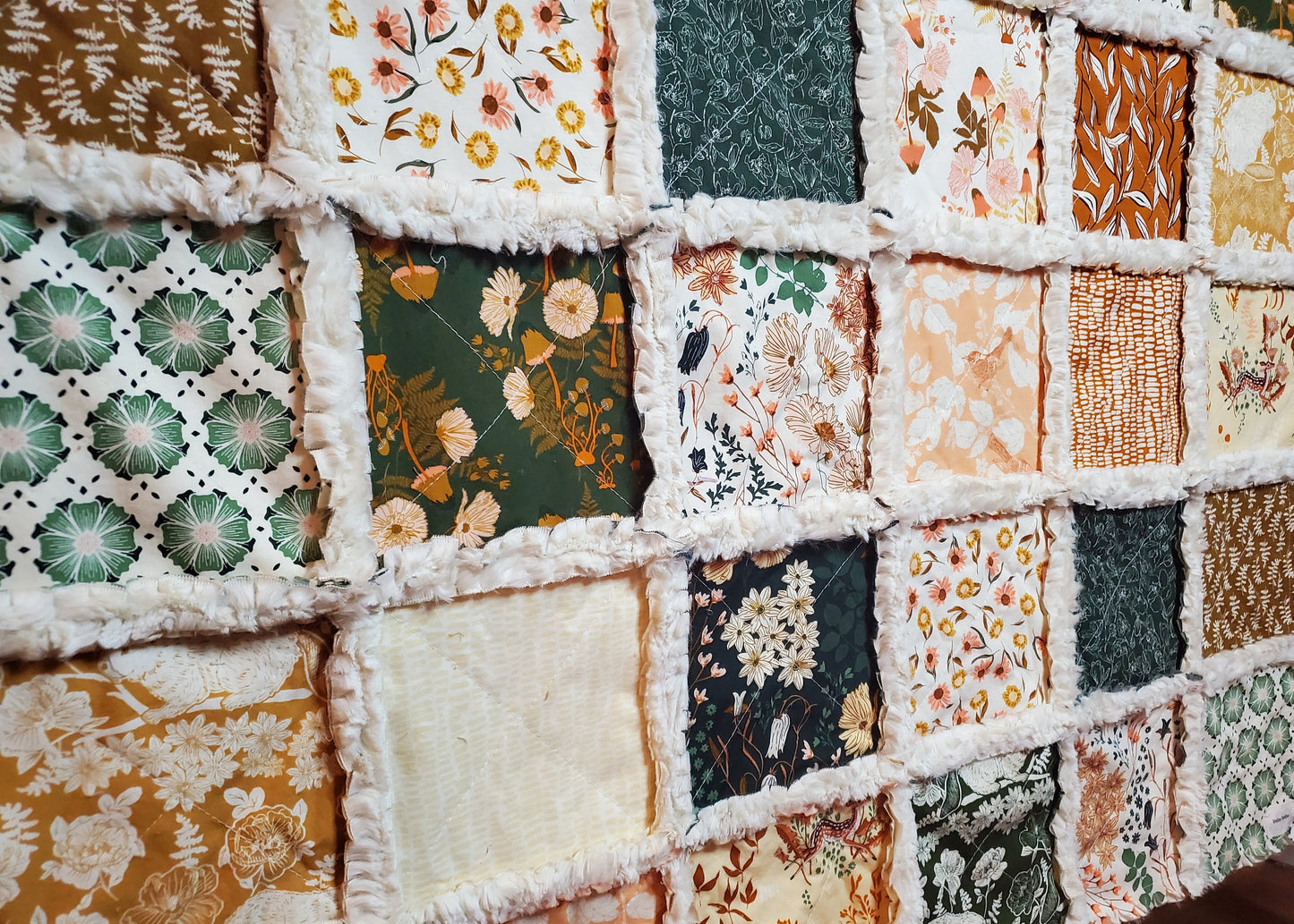 Woodland Quilt, Baby Quilt, Patchwork Crib Quilt, Minky Rag Quilt, Woodland Animals Quilt, Baby Girl Quilt, Crib Bedding, Nursery Bedding