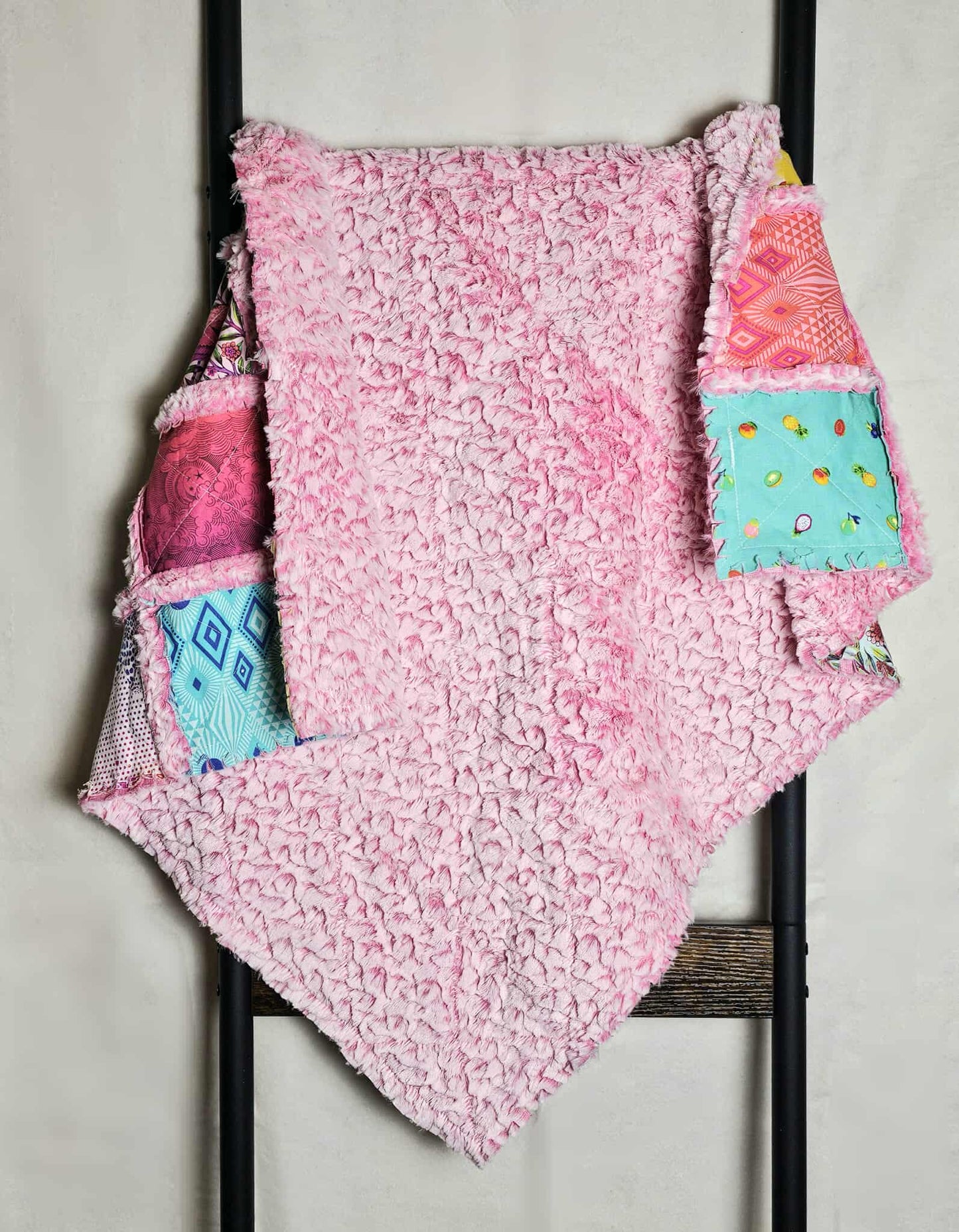 Handmade Quilt, Patchwork Quilt, Crib Bedding, Tula Pink Daydreamer, Rag Quilt, Flamingo Blanket, Crib Quilt, Baby Shower Gift, Lilly Baby
