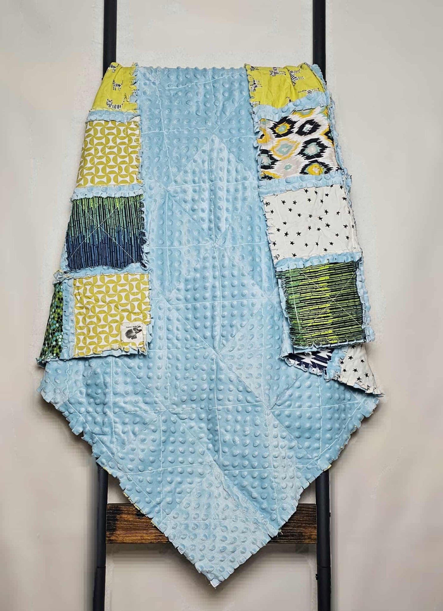 Modern Crib Quilt, Minky Rag Quilt, Patchwork Quilt, Toddler Bedding, Crib Bedding, Minky Blanket, Nursery Bedding