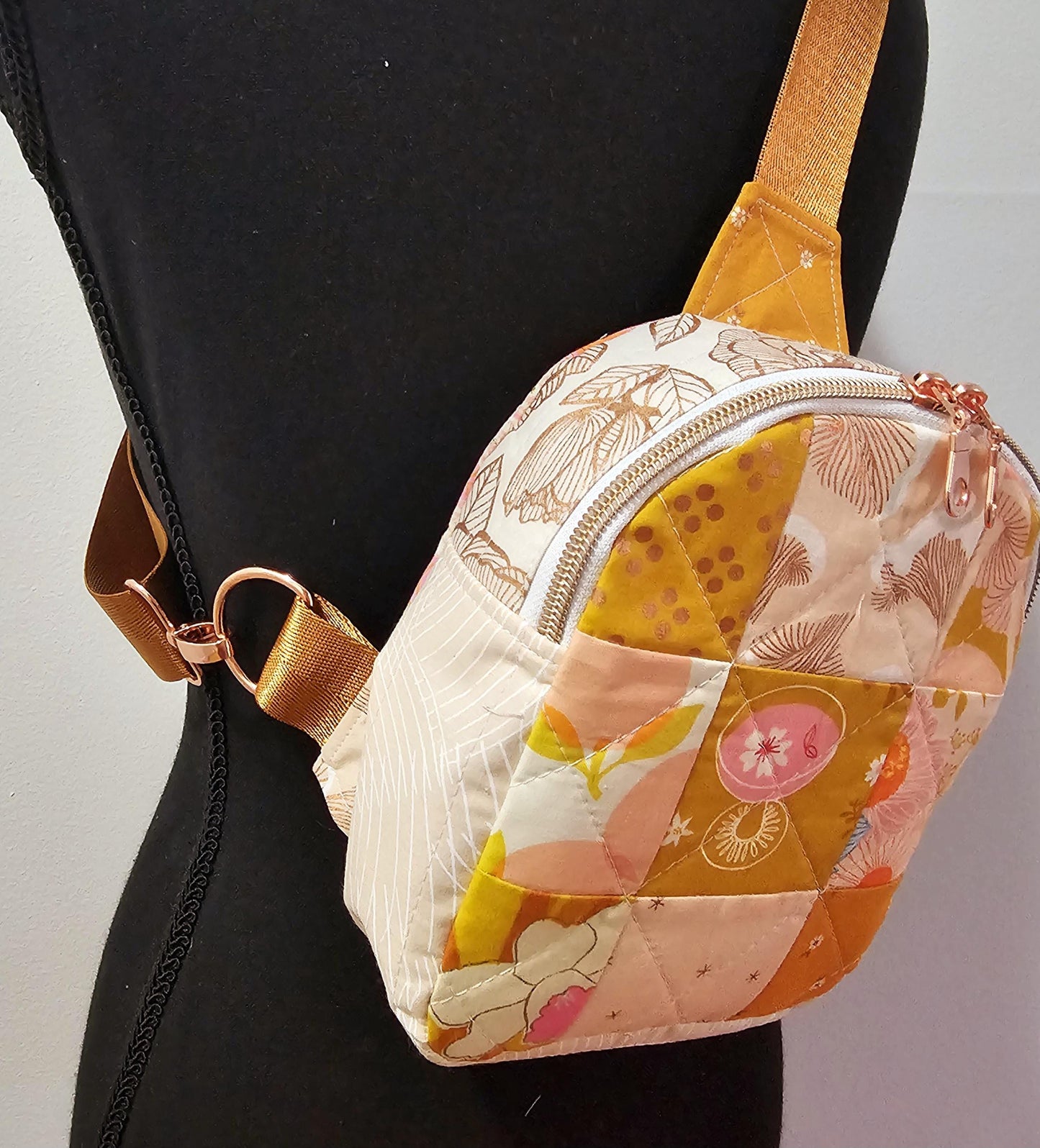 Mini Sling Backpack, Crossbody Backpack, Patchwork Purse, Ruby Star Society, Gift for Girls, Christmas Gift, Elixir Mushrooms, Mav Sling