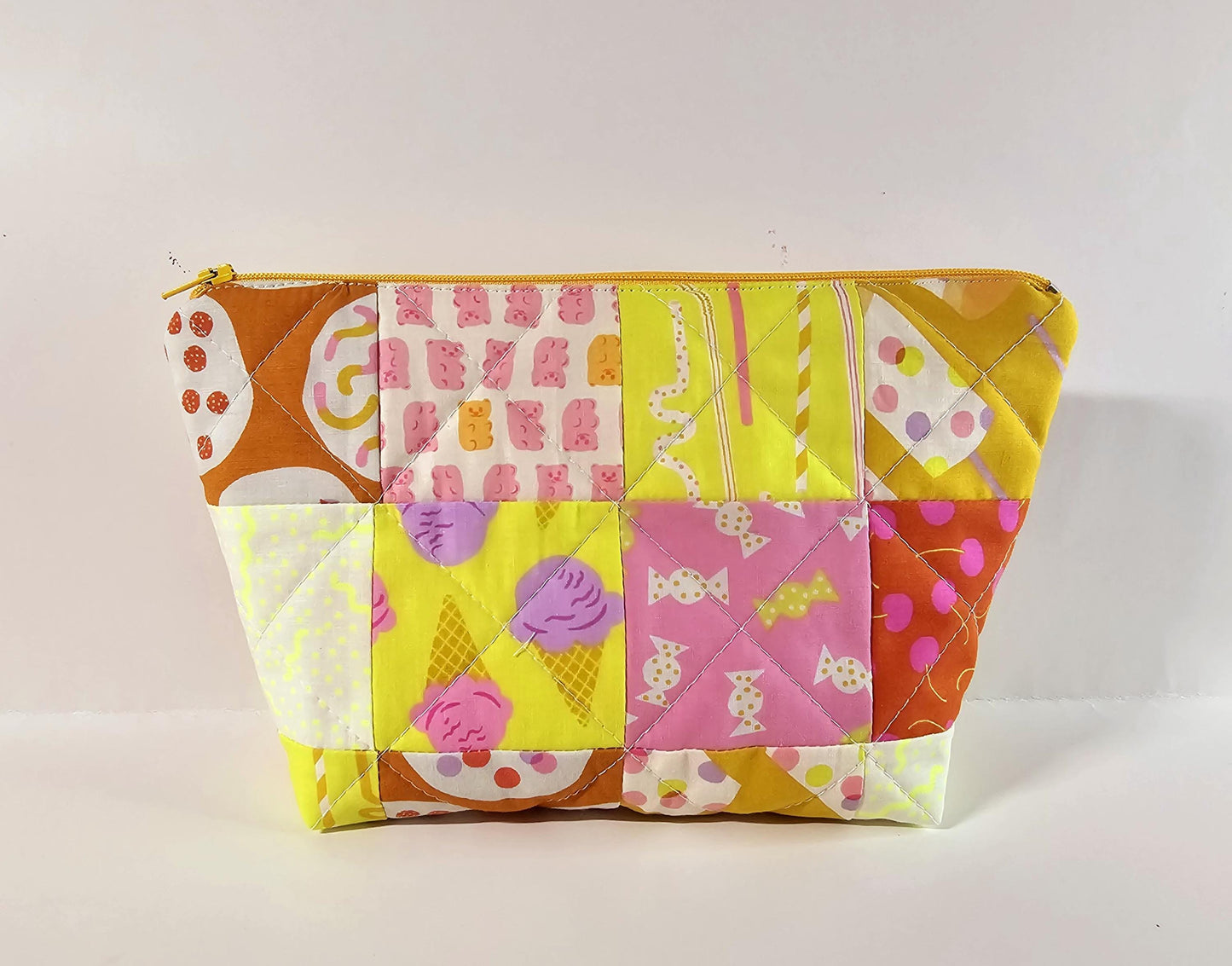Patchwork Zippered Pouch, Cosmetic Bag, Toiletry Bag, Gifts for Her, Unique Gift, Ruby Star Society, Handmade Quilted Pouch, Christmas Gift