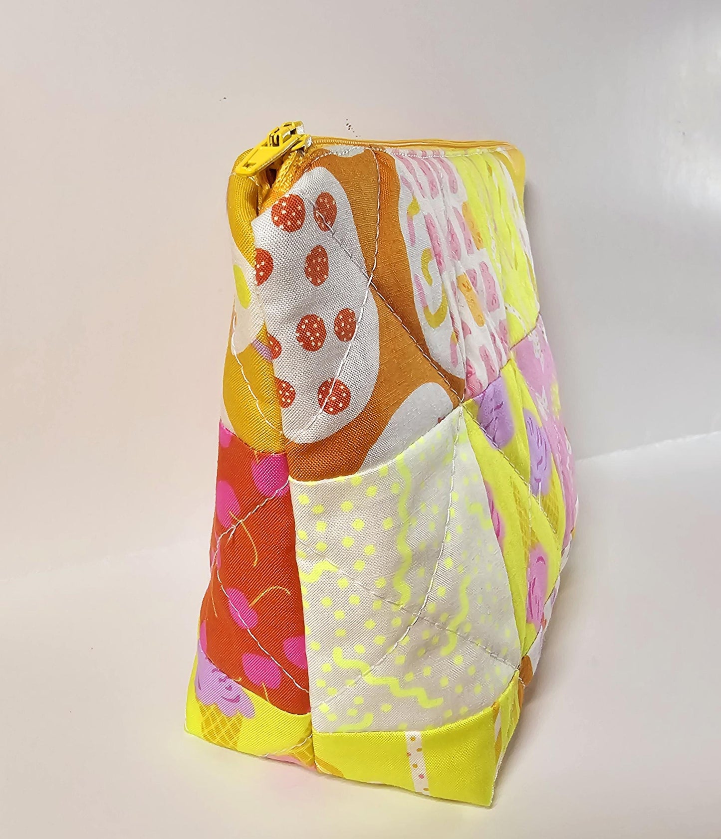 Patchwork Zippered Pouch, Cosmetic Bag, Toiletry Bag, Gifts for Her, Unique Gift, Ruby Star Society, Handmade Quilted Pouch, Christmas Gift