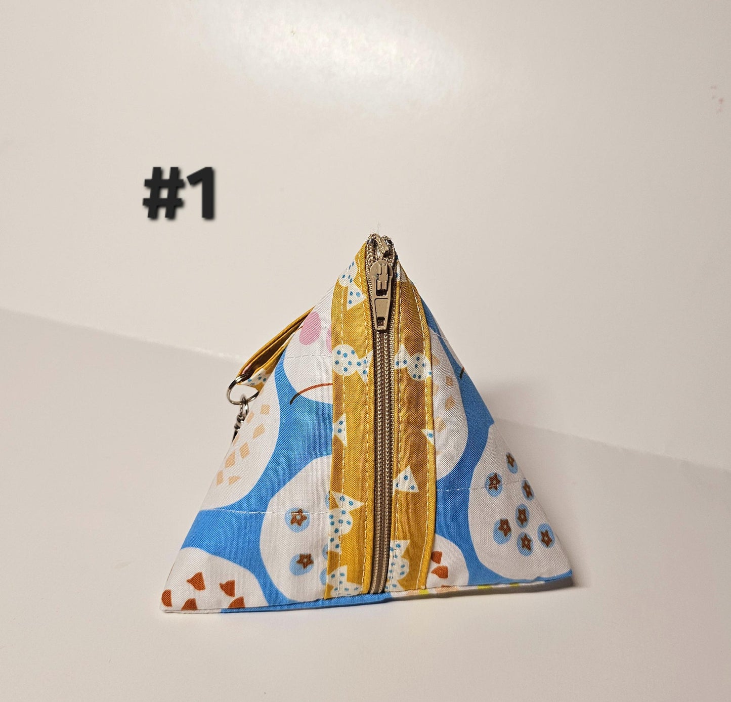Pyramid Zippered Pouch, Coin Purse, Gifts for Her, Unique Gift, Ruby Star Society, Quilted Pouch, Christmas Gift, Stocking Stuffers, Floral