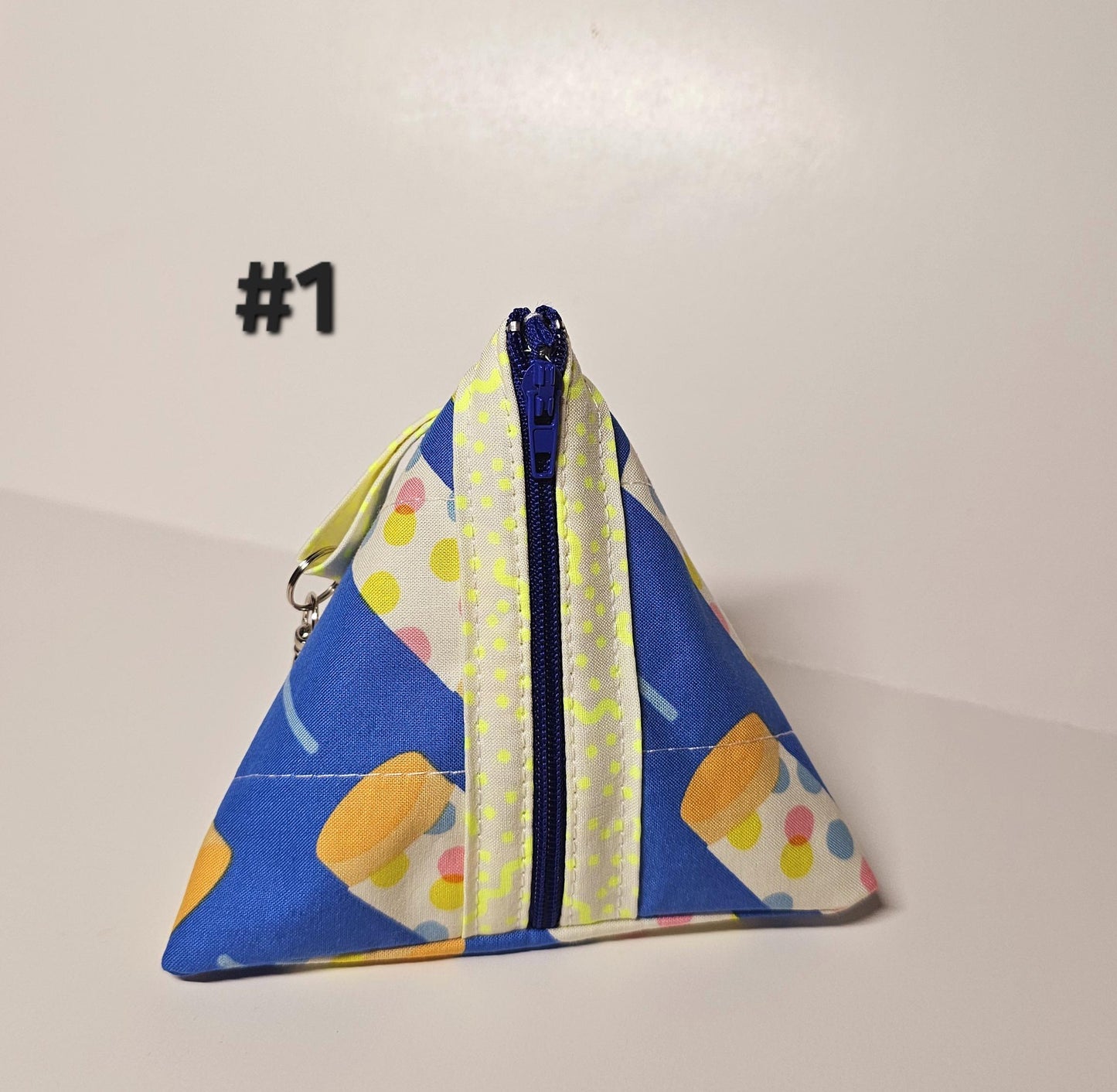 Pyramid Zippered Pouch, Coin Purse, Gifts for Her, Unique Gift, Ruby Star Society, Quilted Pouch, Christmas Gift, Stocking Stuffers, Floral