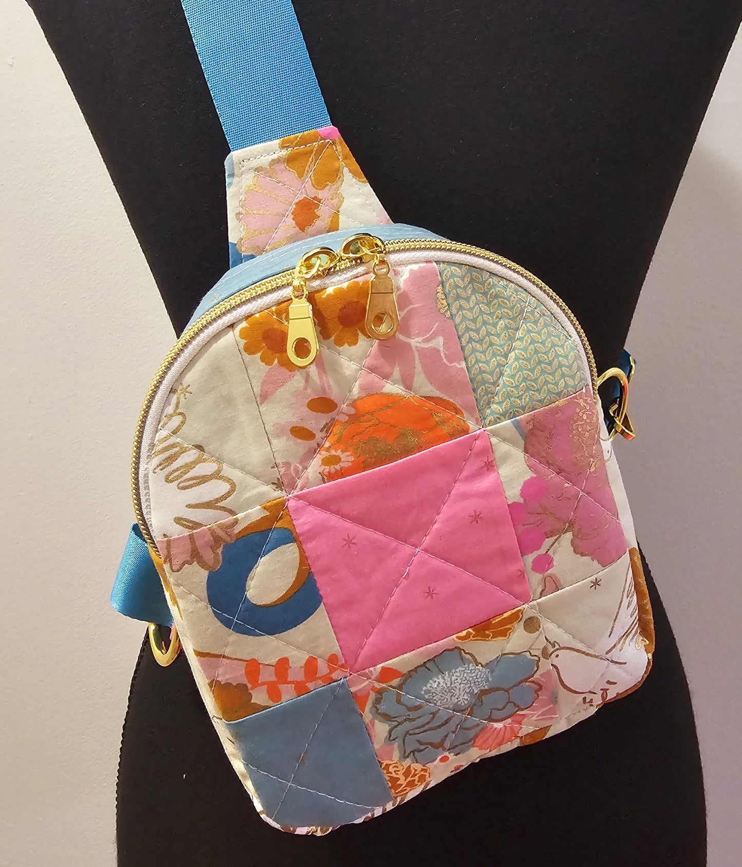 Mini Sling Backpack, Crossbody Backpack, Patchwork Purse, Ruby Star Society, Gift for Girls, Christmas Gift, Melody Miller Rise, Mav Sling