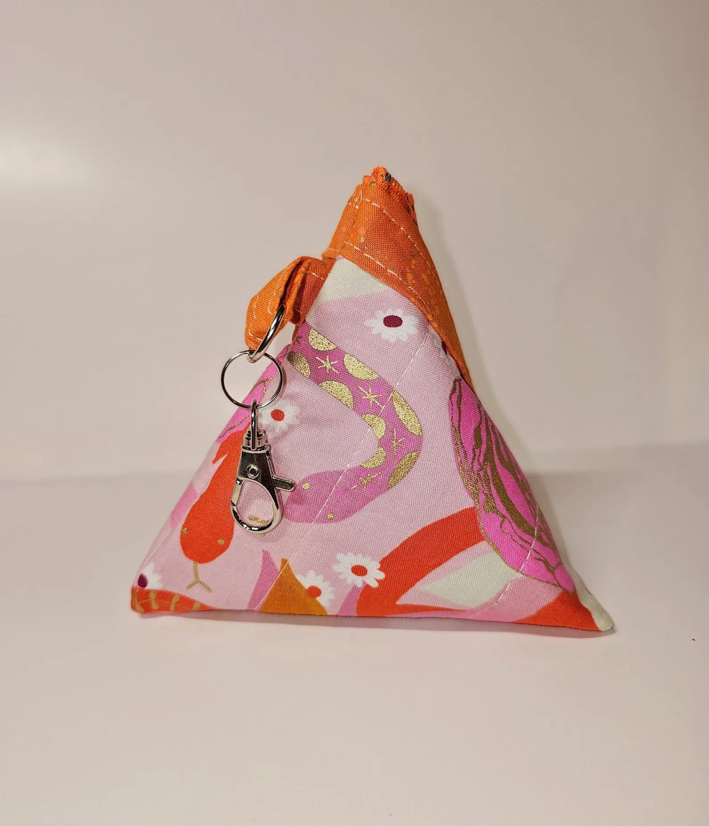 Pyramid Zippered Pouch, Coin Purse, Gifts for Her, Ruby Star Society, Quilted Pouch, Christmas Gift, Stocking Stuffers, Floral