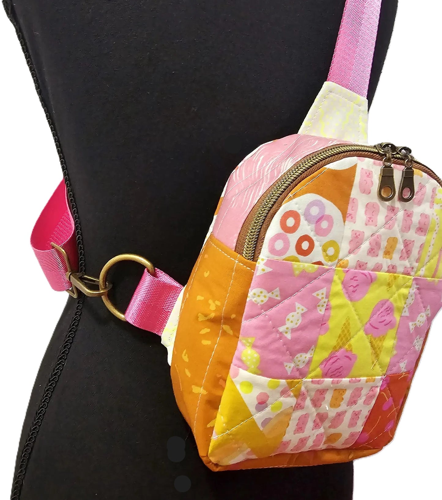 Mini Sling Backpack, Crossbody Backpack, Patchwork Purse, Ruby Star Society, Gift for Girls, Christmas Gift, Elixir Mushrooms, Mav Sling