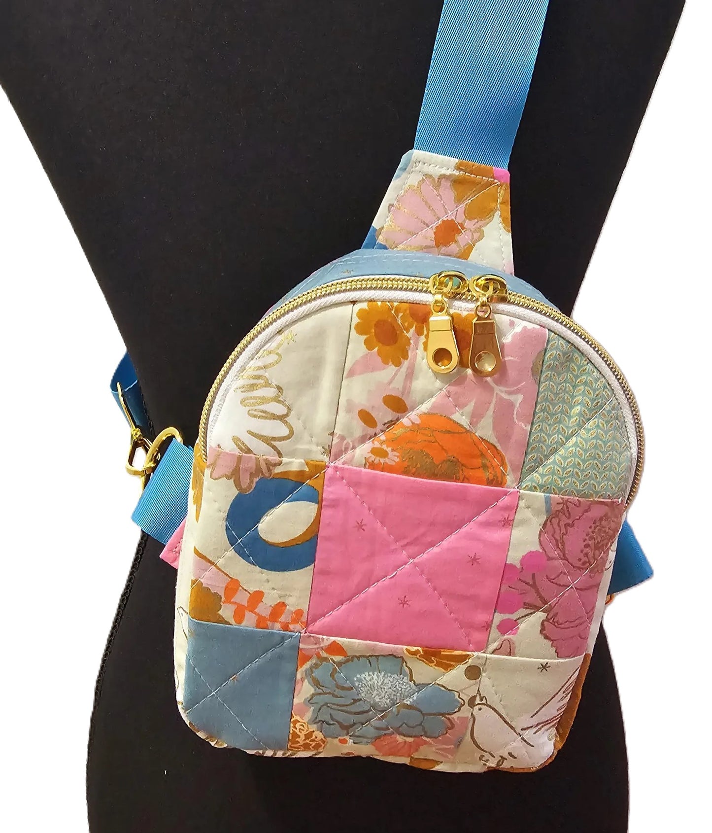 Mini Sling Backpack, Crossbody Backpack, Patchwork Purse, Ruby Star Society, Gift for Girls, Christmas Gift, Melody Miller Rise, Mav Sling