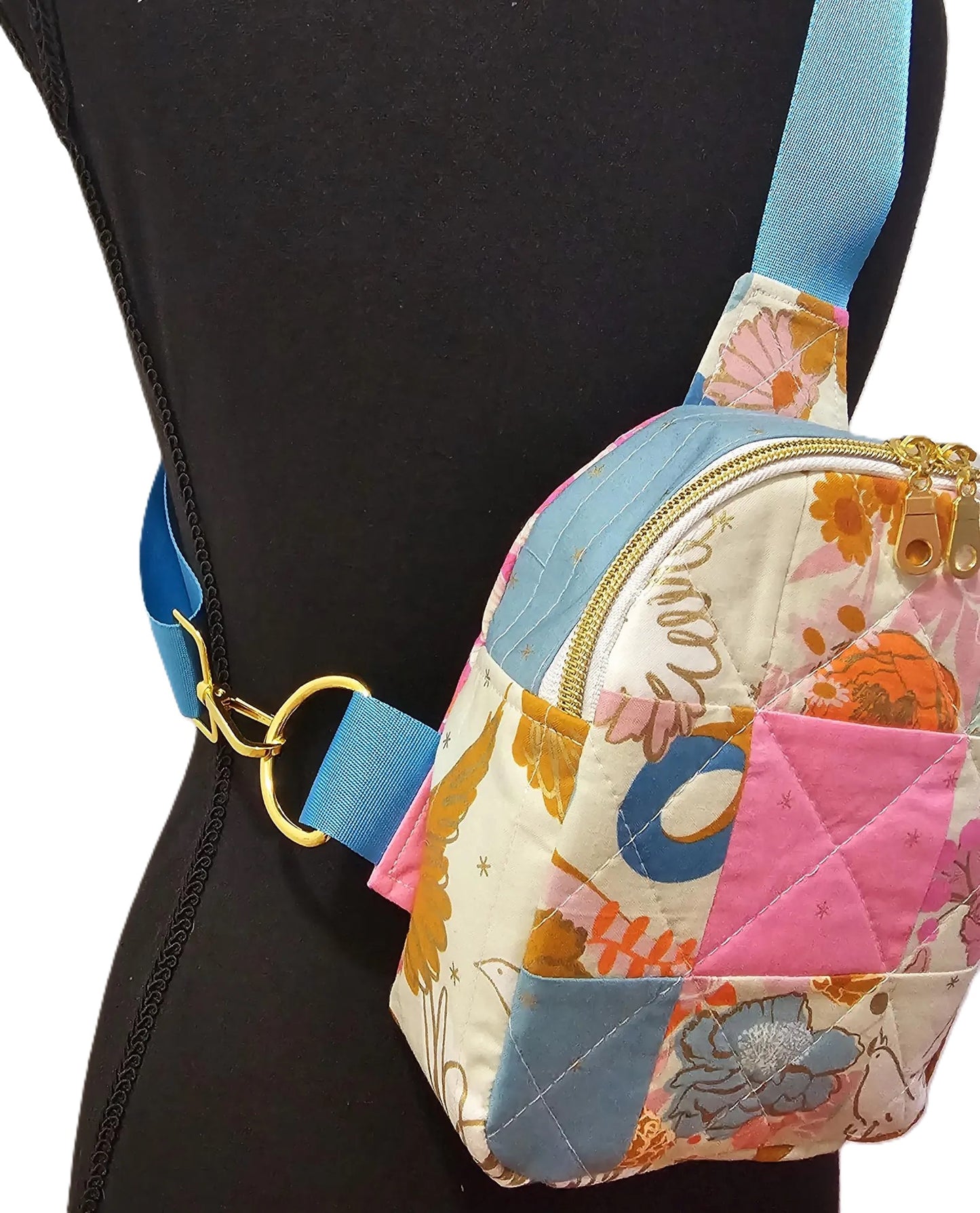 Mini Sling Backpack, Crossbody Backpack, Patchwork Purse, Ruby Star Society, Gift for Girls, Christmas Gift, Melody Miller Rise, Mav Sling
