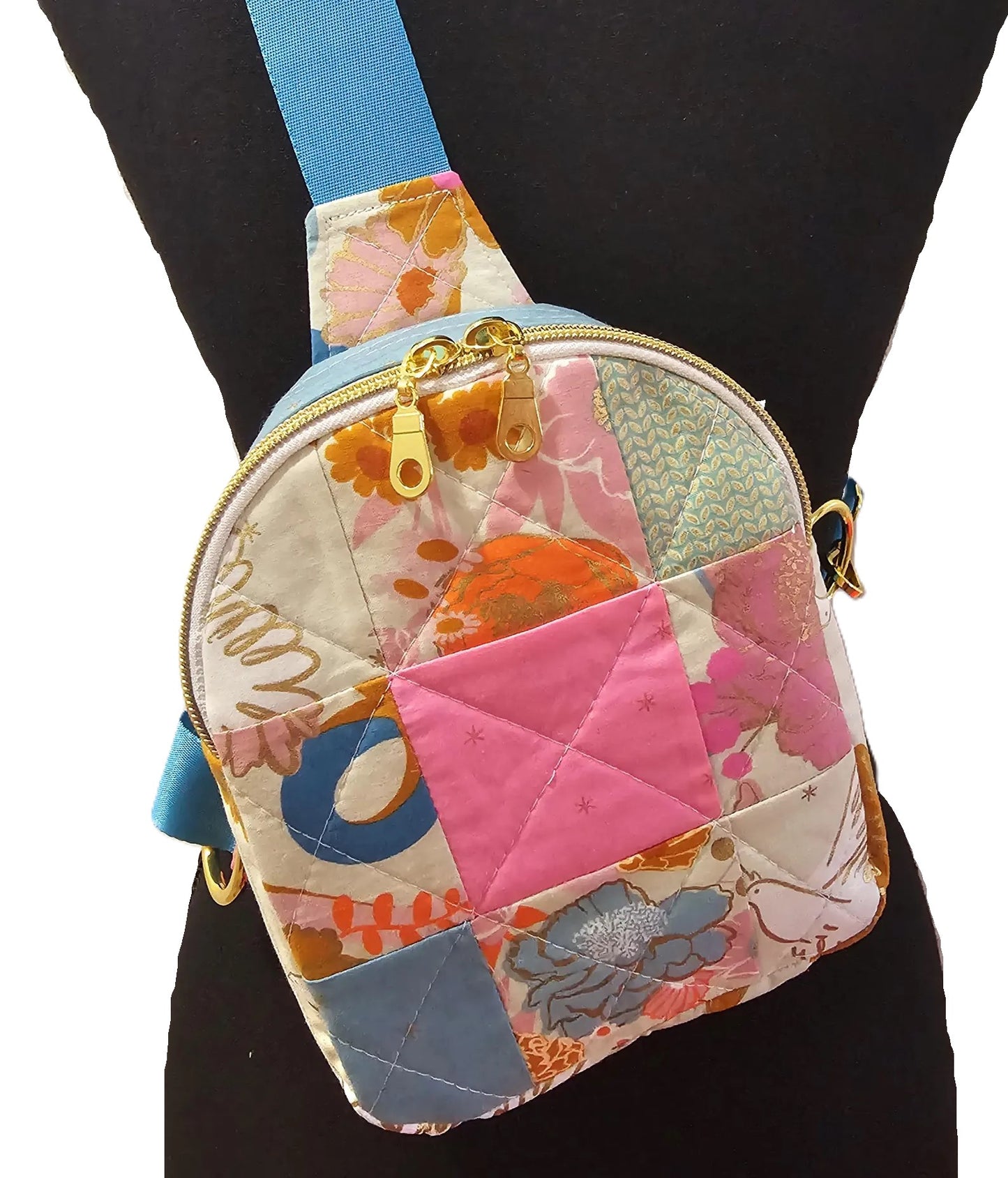 Mini Sling Backpack, Crossbody Backpack, Patchwork Purse, Ruby Star Society, Gift for Girls, Christmas Gift, Melody Miller Rise, Mav Sling