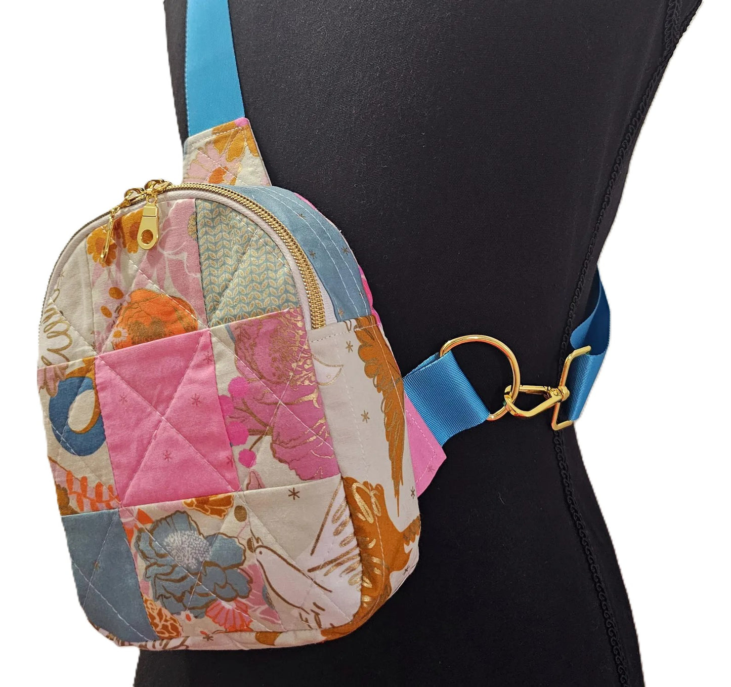 Mini Sling Backpack, Crossbody Backpack, Patchwork Purse, Ruby Star Society, Gift for Girls, Christmas Gift, Melody Miller Rise, Mav Sling