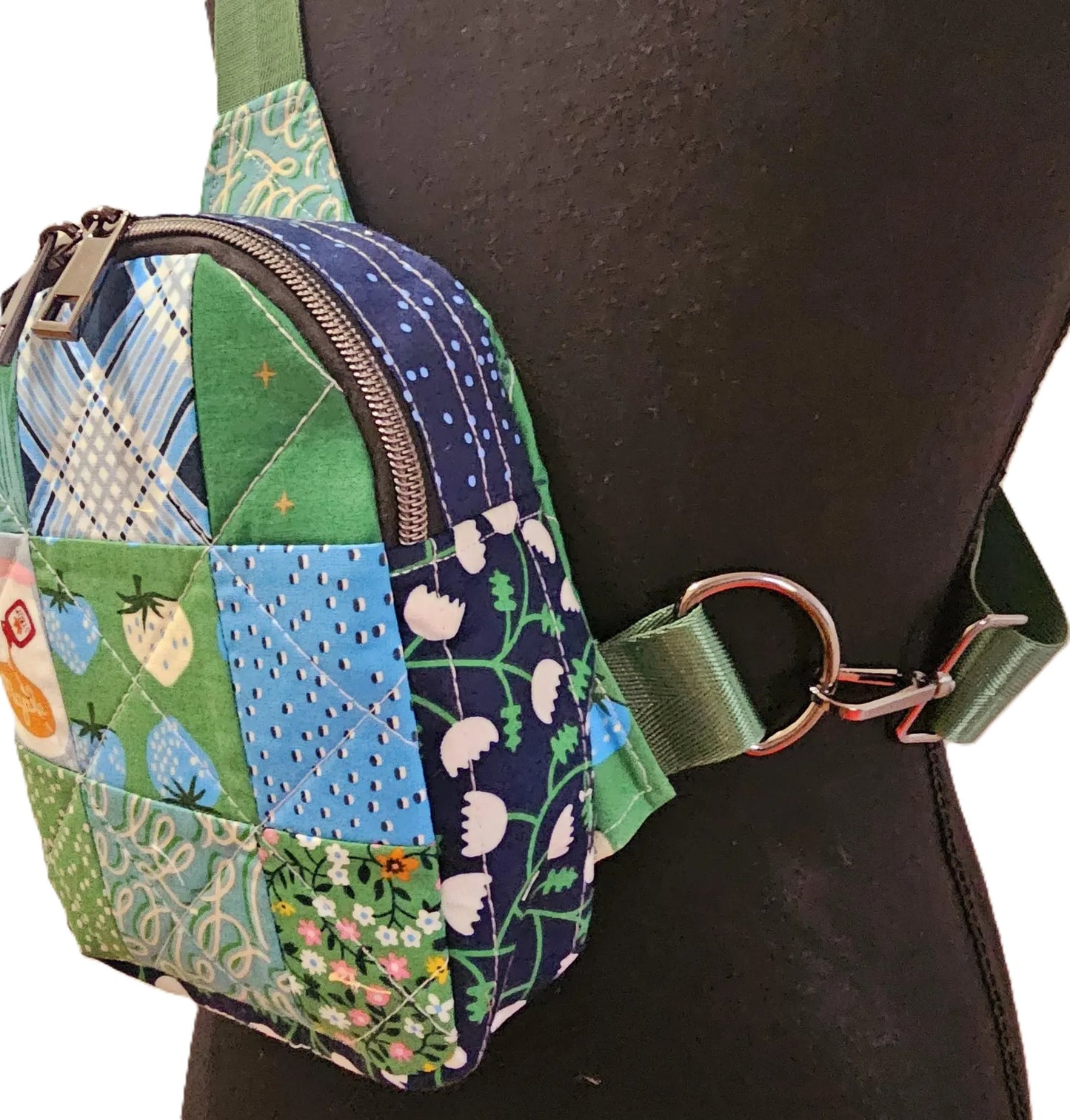 Mini Sling Backpack, Crossbody Backpack, Patchwork Purse, Ruby Star Society, Gift for Girls, Christmas Gift, Strawberry & Friends, Mav Sling