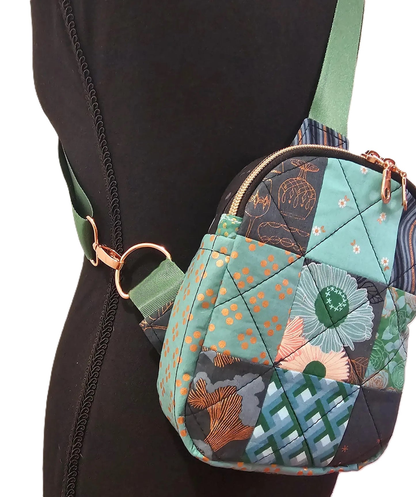 Mini Sling Backpack, Crossbody Backpack, Patchwork Purse, Ruby Star Society, Gift for Girls, Christmas Gift, Elixir Mushrooms, Mav Sling