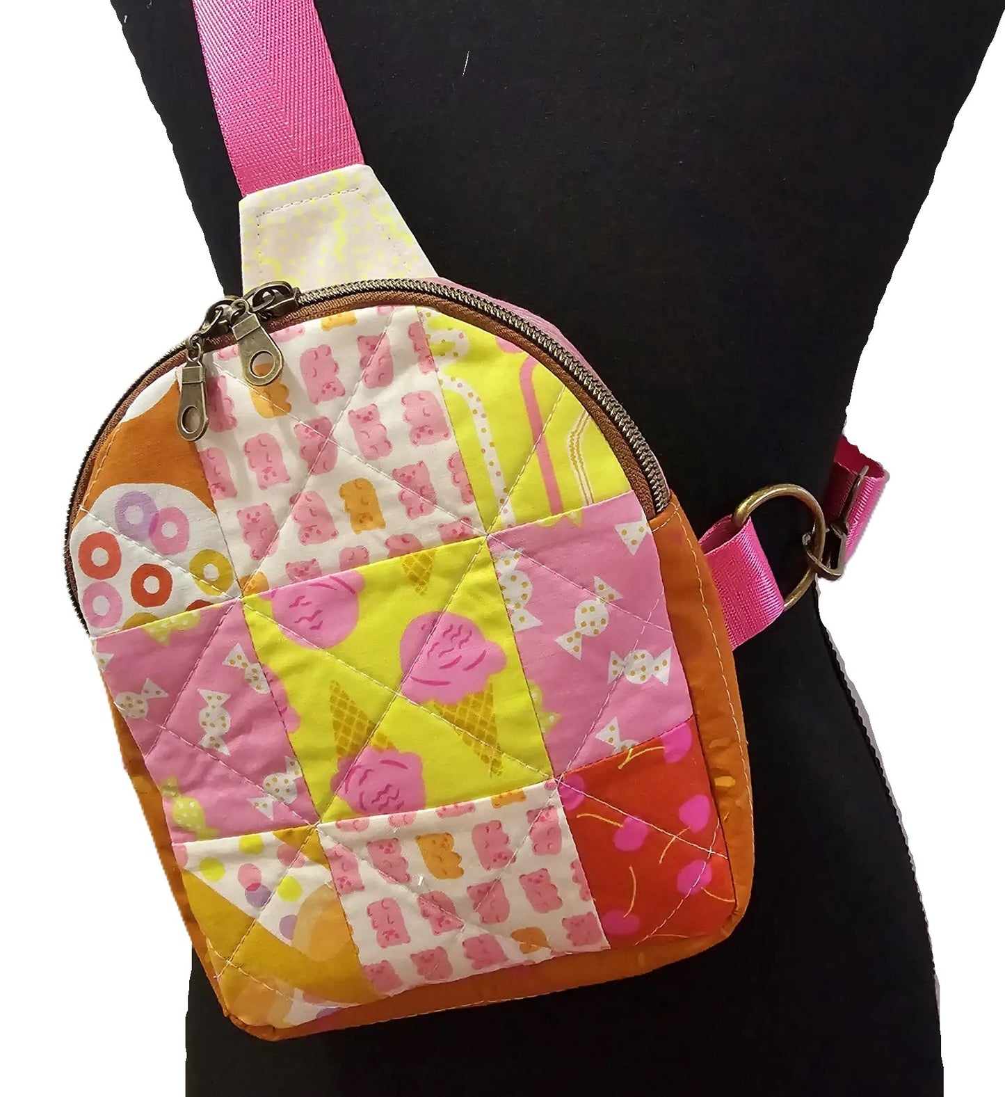 Mini Sling Backpack, Crossbody Backpack, Patchwork Purse, Ruby Star Society, Gift for Girls, Christmas Gift, Elixir Mushrooms, Mav Sling