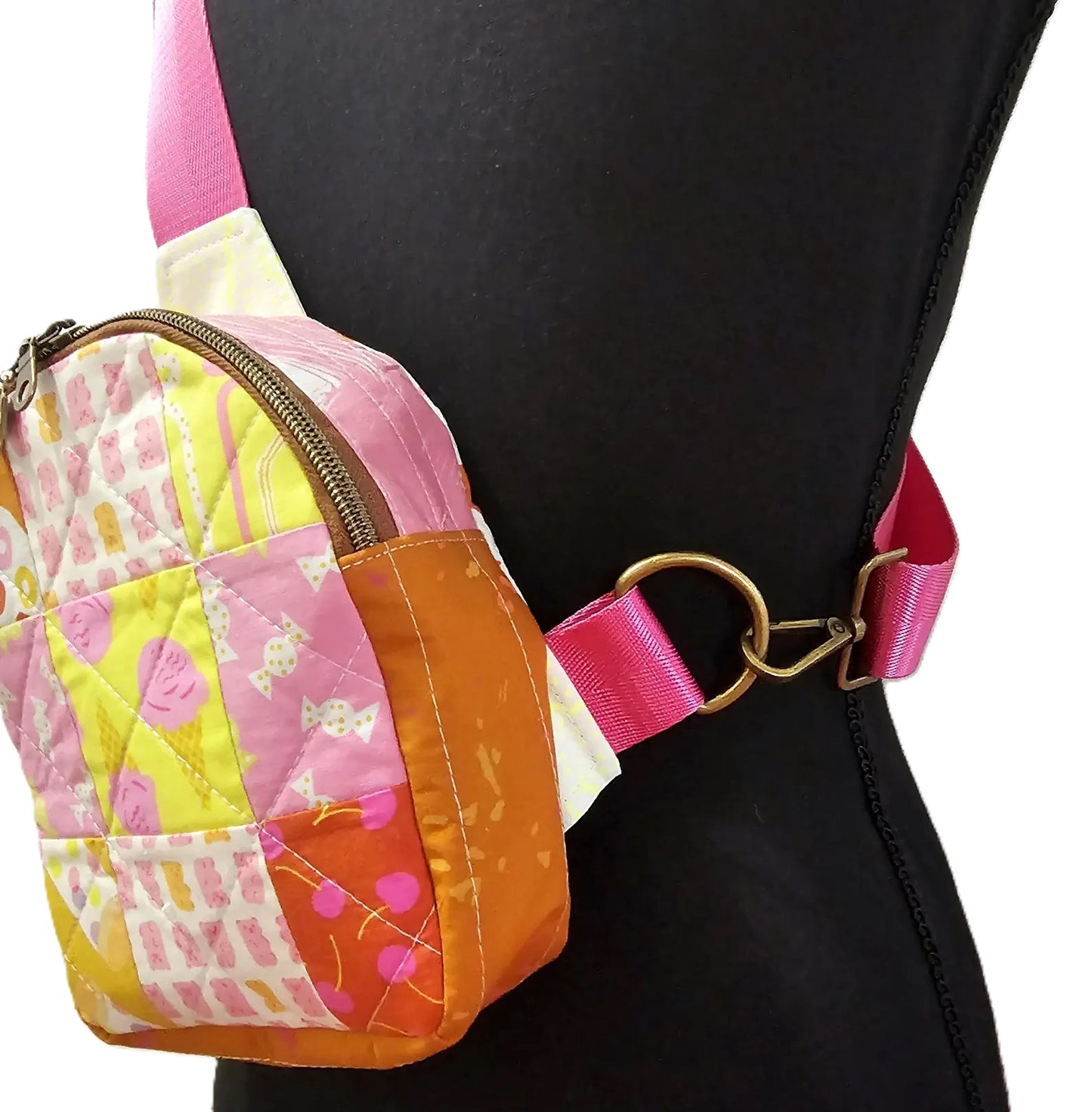 Mini Sling Backpack, Crossbody Backpack, Patchwork Purse, Ruby Star Society, Gift for Girls, Christmas Gift, Elixir Mushrooms, Mav Sling
