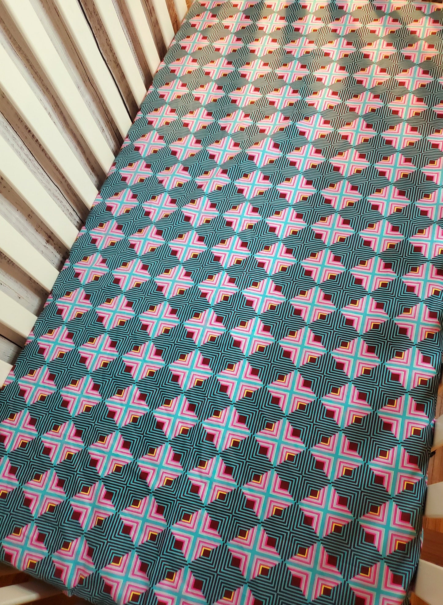 Crib Bedding, Bohemian Crib Sheet, Crib Sheet, Crib Sheet Boho, Nursery Bedding, Nursery Decor, Baby Shower Gift, Boho Geometric Crib Sheet