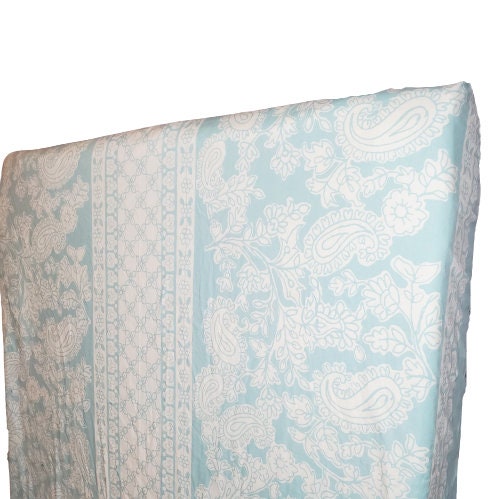 Crib Bedding, Blue Floral, Shabby Chic Crib Sheet, Crib Sheet Boho, Nursery Bedding, Nursery Decor, Baby Shower Gift, Floral Crib Bedding