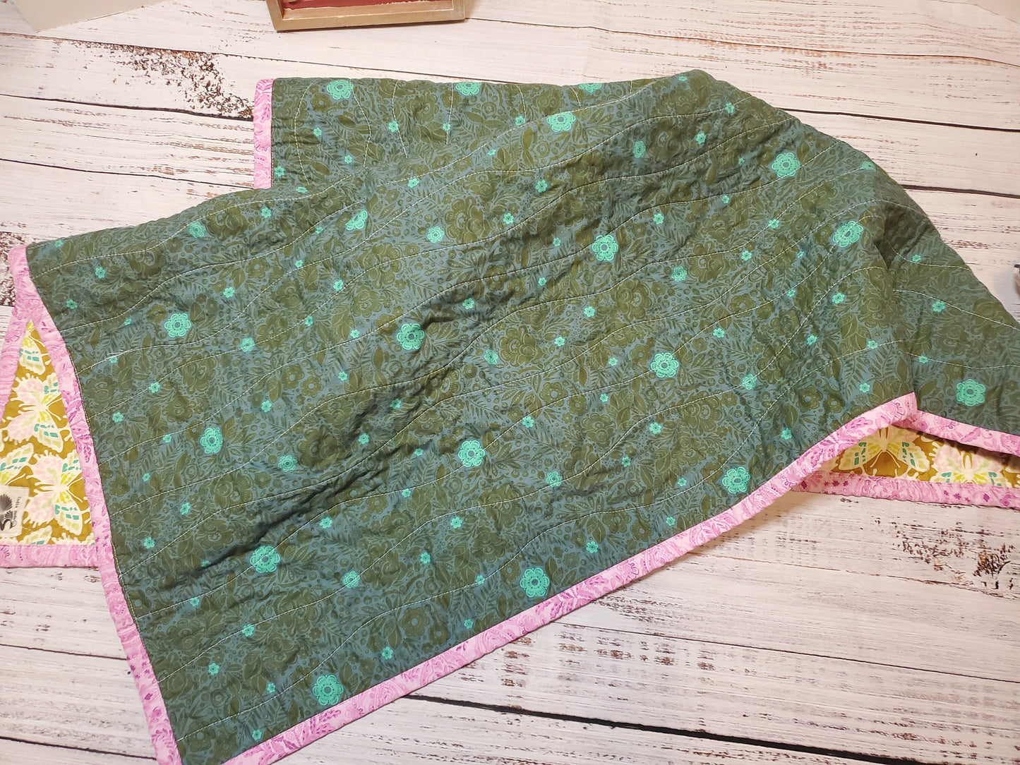 Wholecloth Quilt, Boho Butterfly Baby Quilt, Boho Baby Bedding, Butterfly Baby Blanket, Baby Shower Gift, Kantha Quilt, Butterfly Quilt