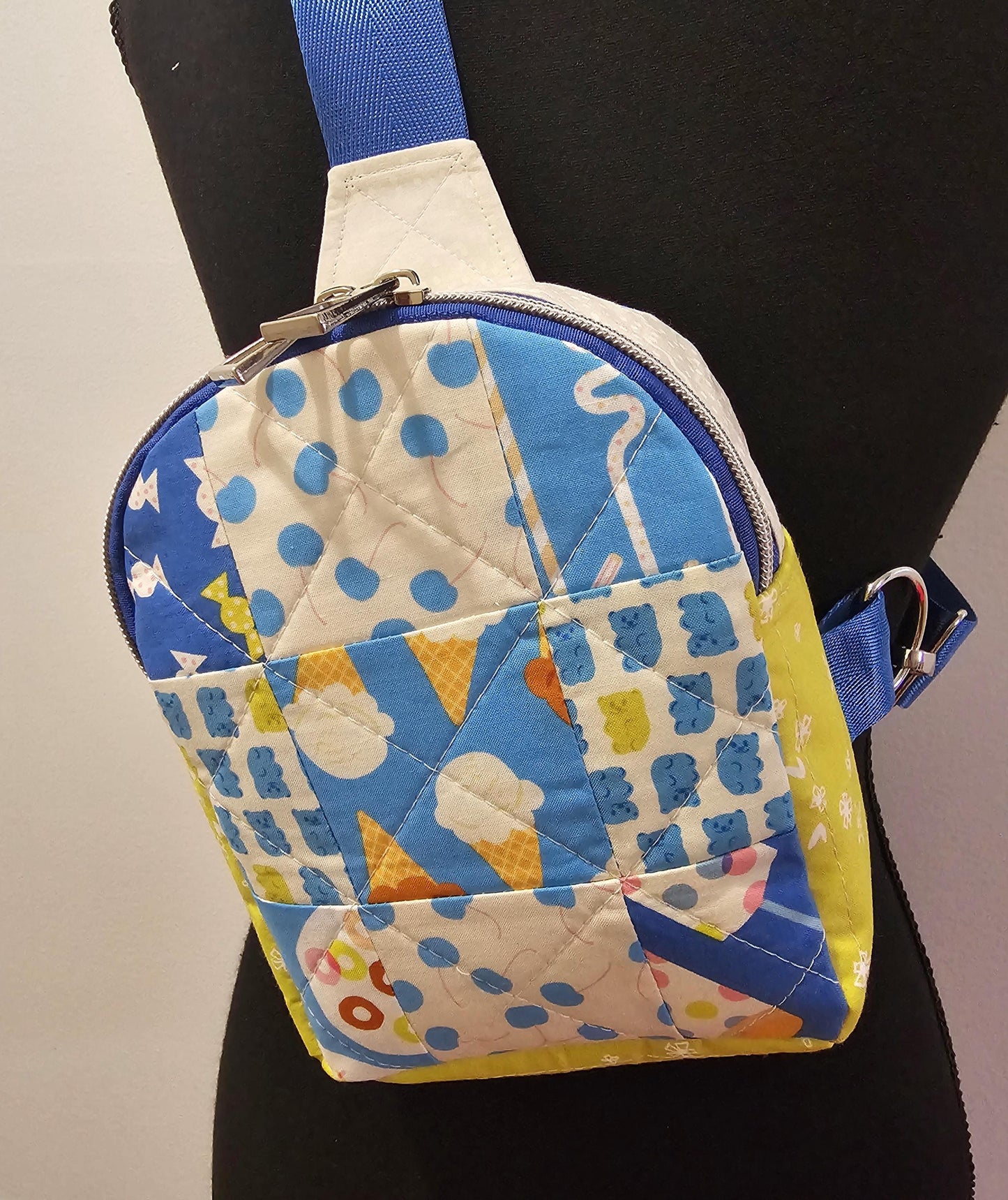 Mini Sling Backpack, Crossbody Backpack, Patchwork Purse, Ruby Star Society, Gift for Girls, Christmas Gift, Sugar Cone, Candy Bag Mav Sling