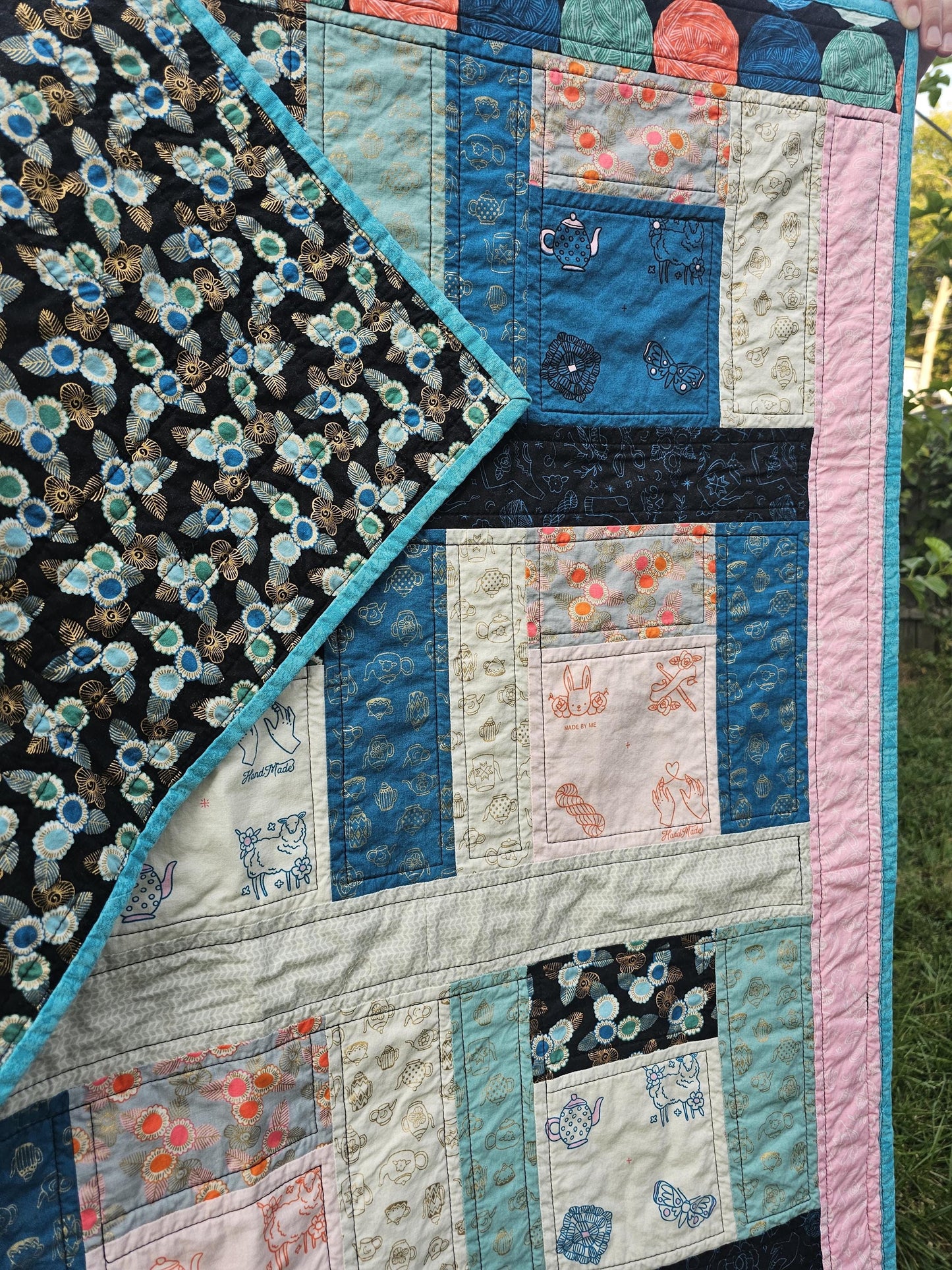 Handmade Quilt, Ruby Star Society Quilt, Purl, Throw Quilt, Lap Quilt, Patchwork Quilt, Crib Quilt, Toddler Quilt, Handmade Gift for Girls