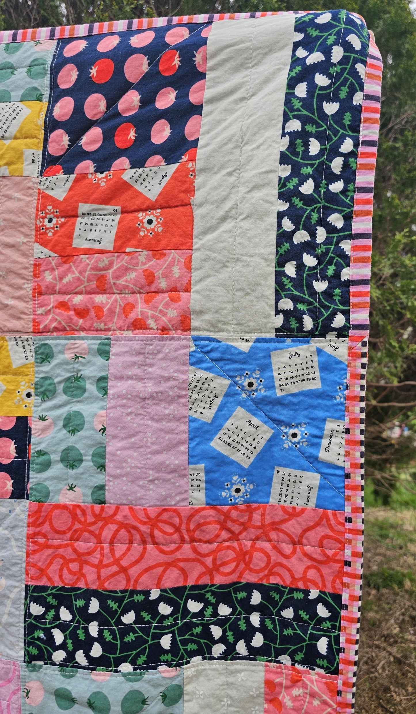 Handmade Quilt, Ruby Star Society Quilt, Throw Quilt, Lap Quilt, Patchwork Quilt, Dorm Room Quilt, Handmade Gift for Girls, Picnic Quilt