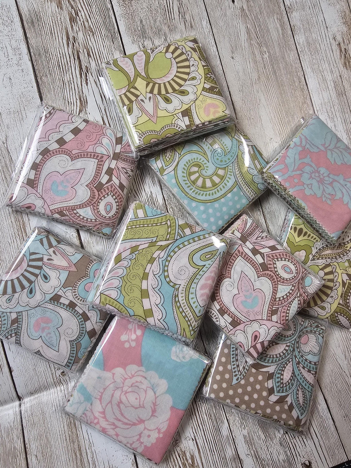 OOP Tula Pink HUSHABYE Mini Charm Packs, Fabric Squares, Destash Fabric, Scrap Packs, 100 Quilt Blocks, Out Of Print, Moda Fabric, Owl