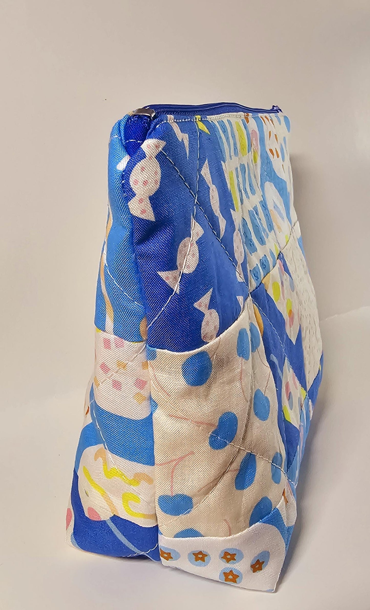 Patchwork Zippered Pouch, Cosmetic Bag, Toiletry Bag, Gifts for Her, Unique Gift, Ruby Star Society, Handmade Quilted Pouch, Christmas Gift