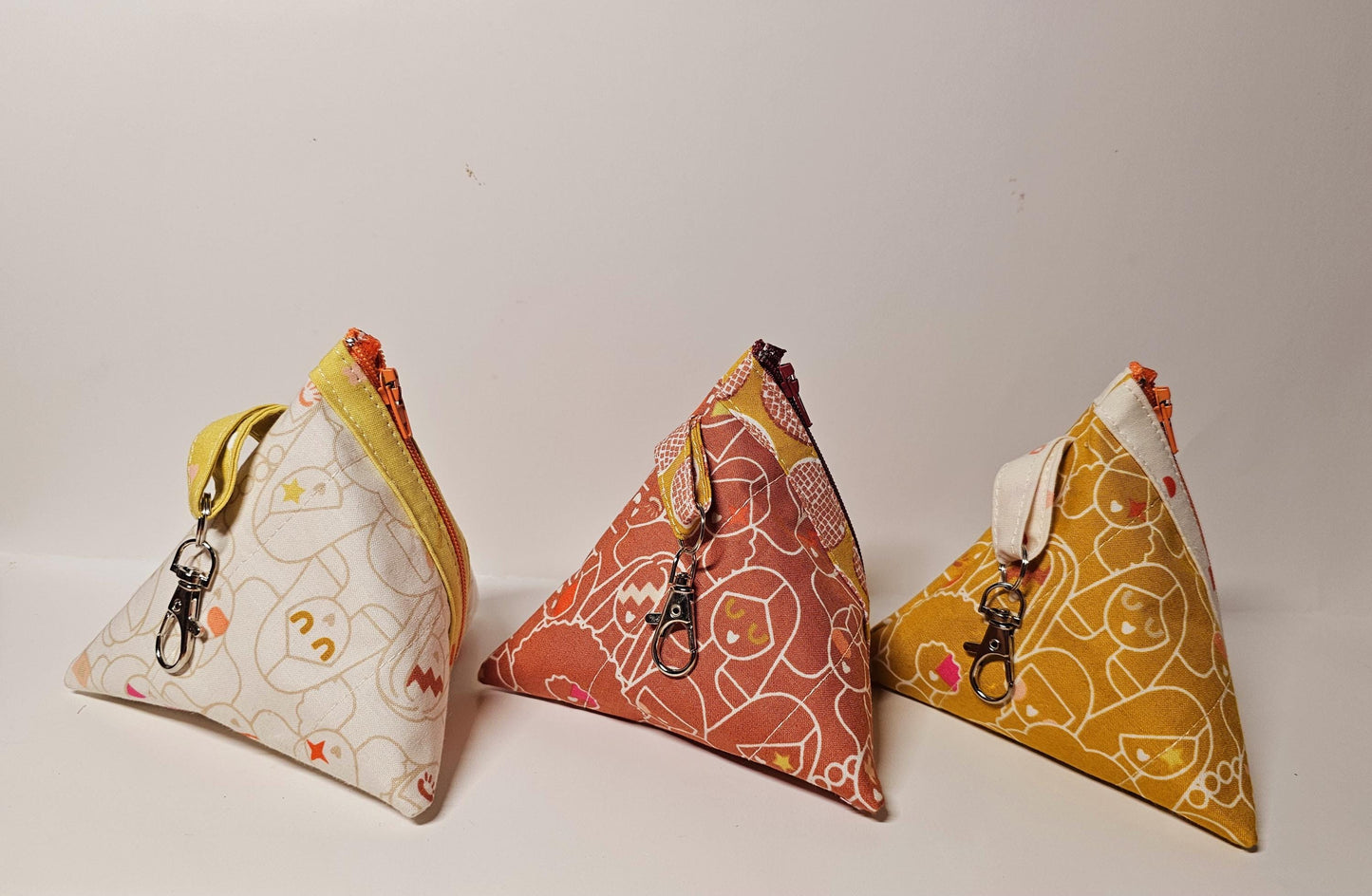 Pyramid Zippered Pouch, Coin Purse, Gifts for Her, Unique Gift, Ruby Star Society, Quilted Pouch, Christmas Gift, Stocking Stuffers, Floral