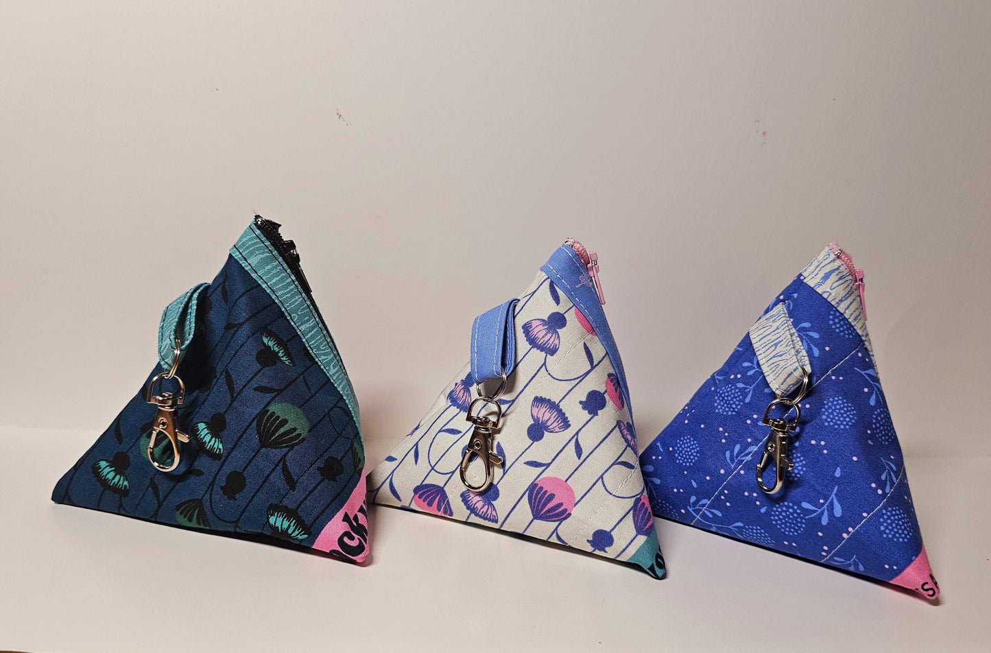 Pyramid Zippered Pouch, Coin Purse, Gifts for Her, Unique Gift, Ruby Star Society, Quilted Pouch, Christmas Gift, Stocking Stuffers, Floral