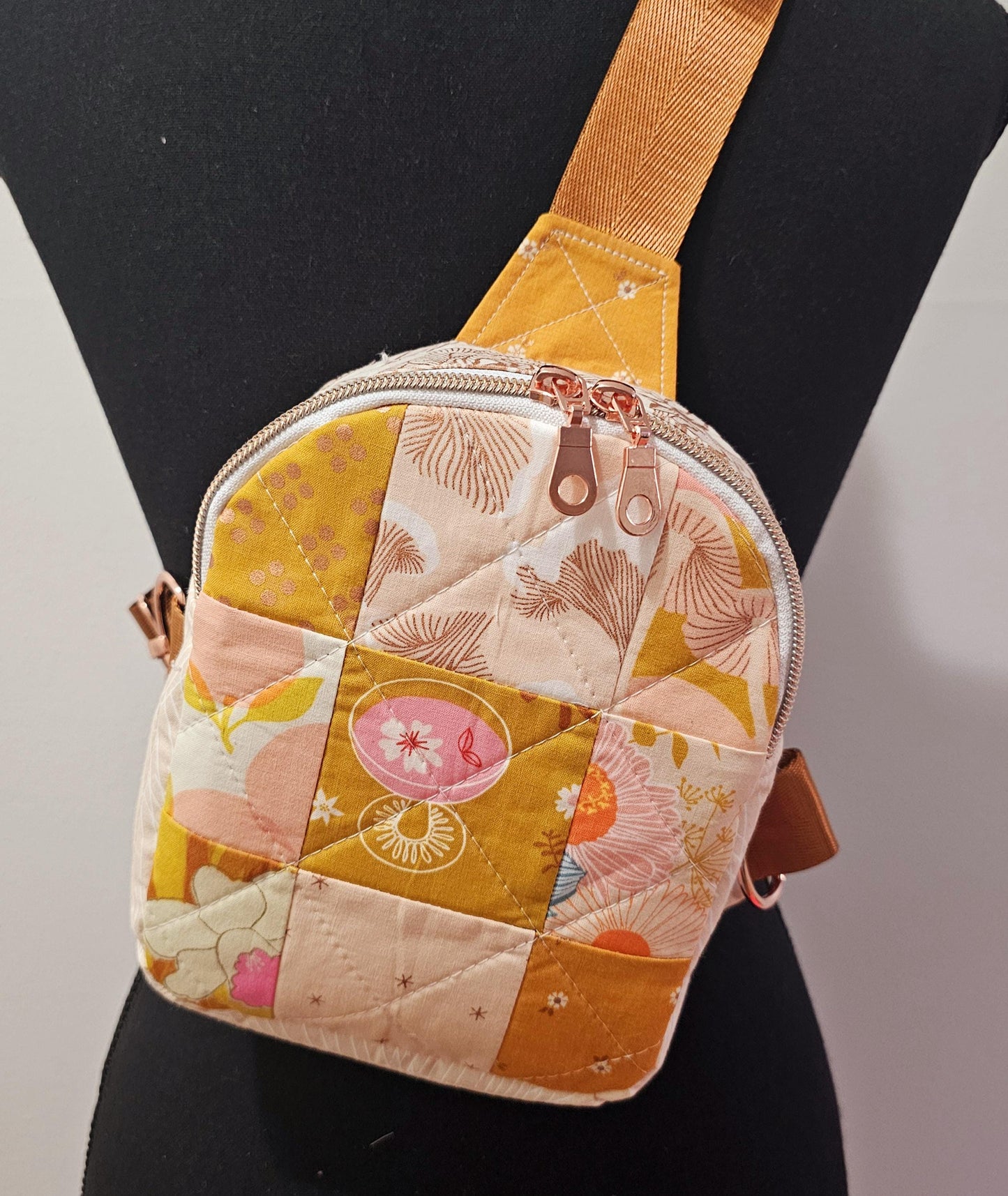 Mini Sling Backpack, Crossbody Backpack, Patchwork Purse, Ruby Star Society, Gift for Girls, Christmas Gift, Elixir Mushrooms, Mav Sling