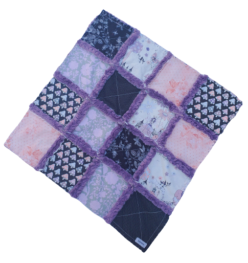 Handmade Quilt, Baby Shower Gift, Rag Quilt Baby, Sprites of Tillbrook, Alexander Henry, Patchwork Quilt, Crib Quilt, Boho Quilt, Baby Quilt