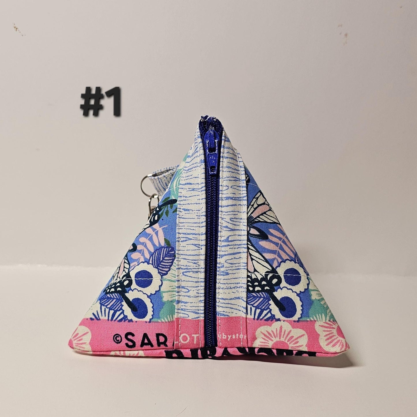 Pyramid Zippered Pouch, Coin Purse, Gifts for Her, Unique Gift, Ruby Star Society, Quilted Pouch, Christmas Gift, Stocking Stuffers, Floral