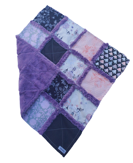 Handmade Quilt, Baby Shower Gift, Rag Quilt Baby, Sprites of Tillbrook, Alexander Henry, Patchwork Quilt, Crib Quilt, Boho Quilt, Baby Quilt