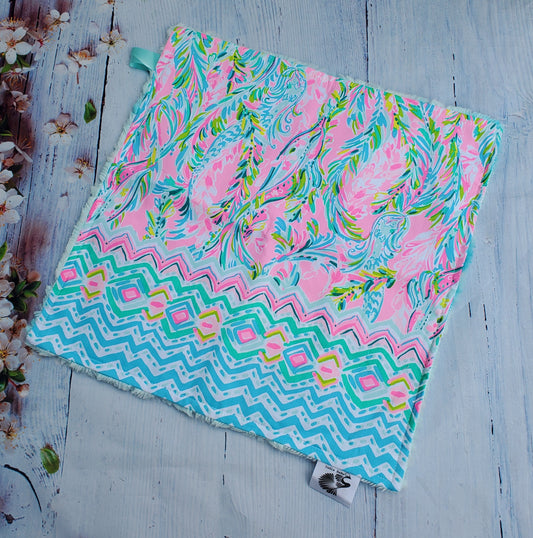 Lovey for Babies, Security Blanket, Minky Lovey, Baby Lovey Blanket, Minky Lovey Blanket, Ready to Ship, Baby Shower Gift, Lilly Mermaids