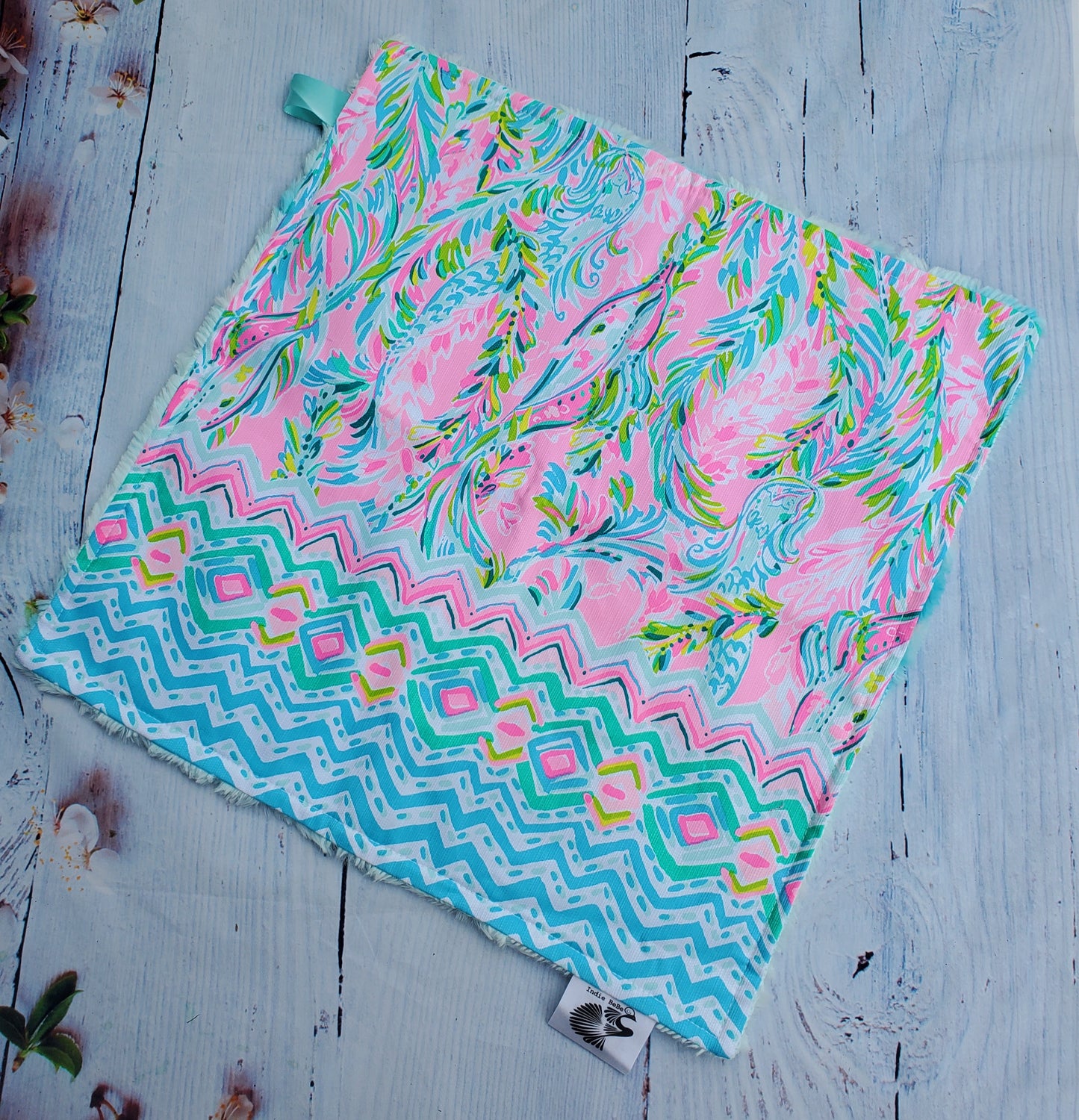 Lovey for Babies, Security Blanket, Minky Lovey, Baby Lovey Blanket, Minky Lovey Blanket, Ready to Ship, Baby Shower Gift, Lilly Mermaids
