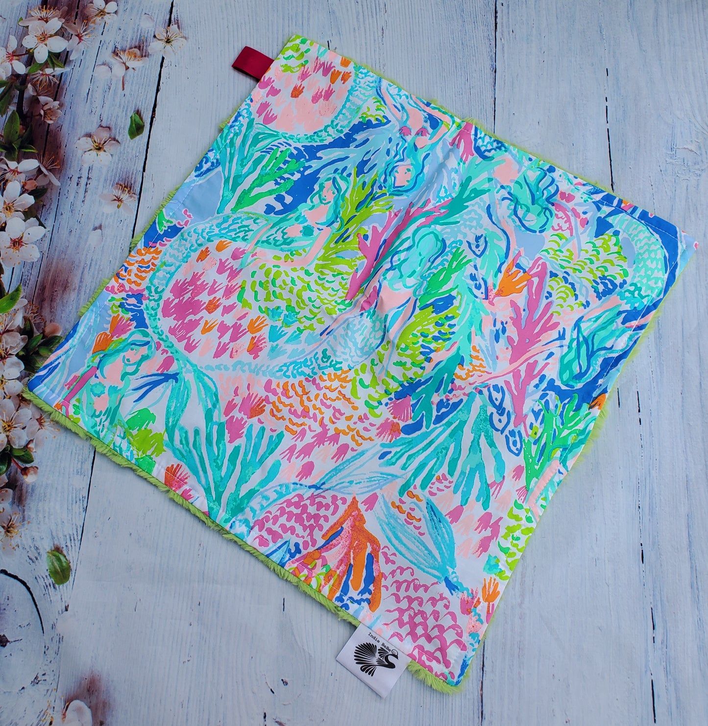 Lovey for Babies, Security Blanket, Minky Lovey, Baby Lovey Blanket, Minky Lovey Blanket, Ready to Ship, Baby Shower Gift, Lilly Mermaids