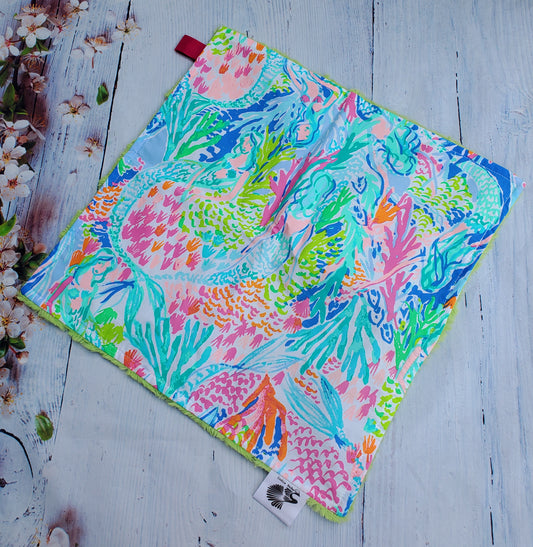 Lovey for Babies, Security Blanket, Minky Lovey, Baby Lovey Blanket, Minky Lovey Blanket, Ready to Ship, Baby Shower Gift, Lilly Mermaids