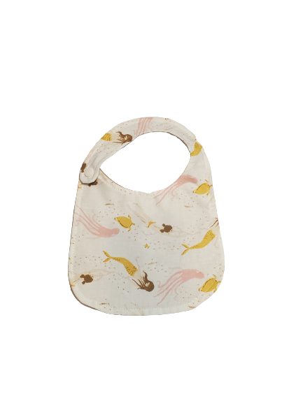 Handmade Baby Bib, Vintage Floral Bib, Boho Baby Bib, Baby Shower Gift, Gift for Babies, Mermaid