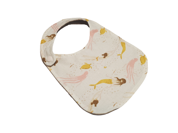 Handmade Baby Bib, Vintage Floral Bib, Boho Baby Bib, Baby Shower Gift, Gift for Babies, Mermaid