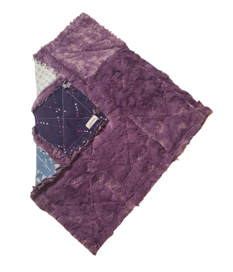 Handmade Quilt, Patchwork Quilt, Unicorn Quilt, Boho Quilt, Floral Quilt, Crib Quilt, Witchy Gifts, Baby Shower Gift, Lovey Blanket, Rag